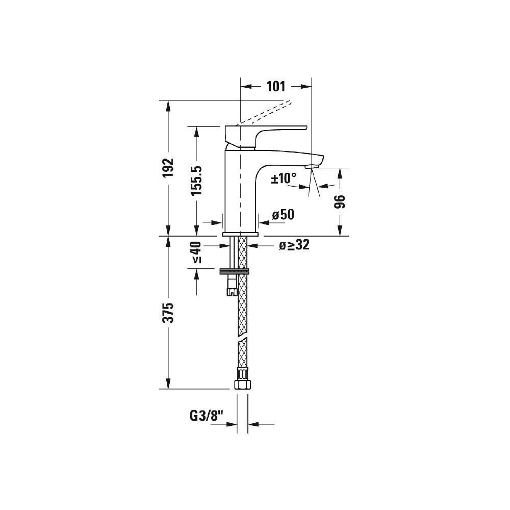 DURAVİT B.1 Lavabo Bataryası, Small_STOKLARLA SINIRLI B11010002010