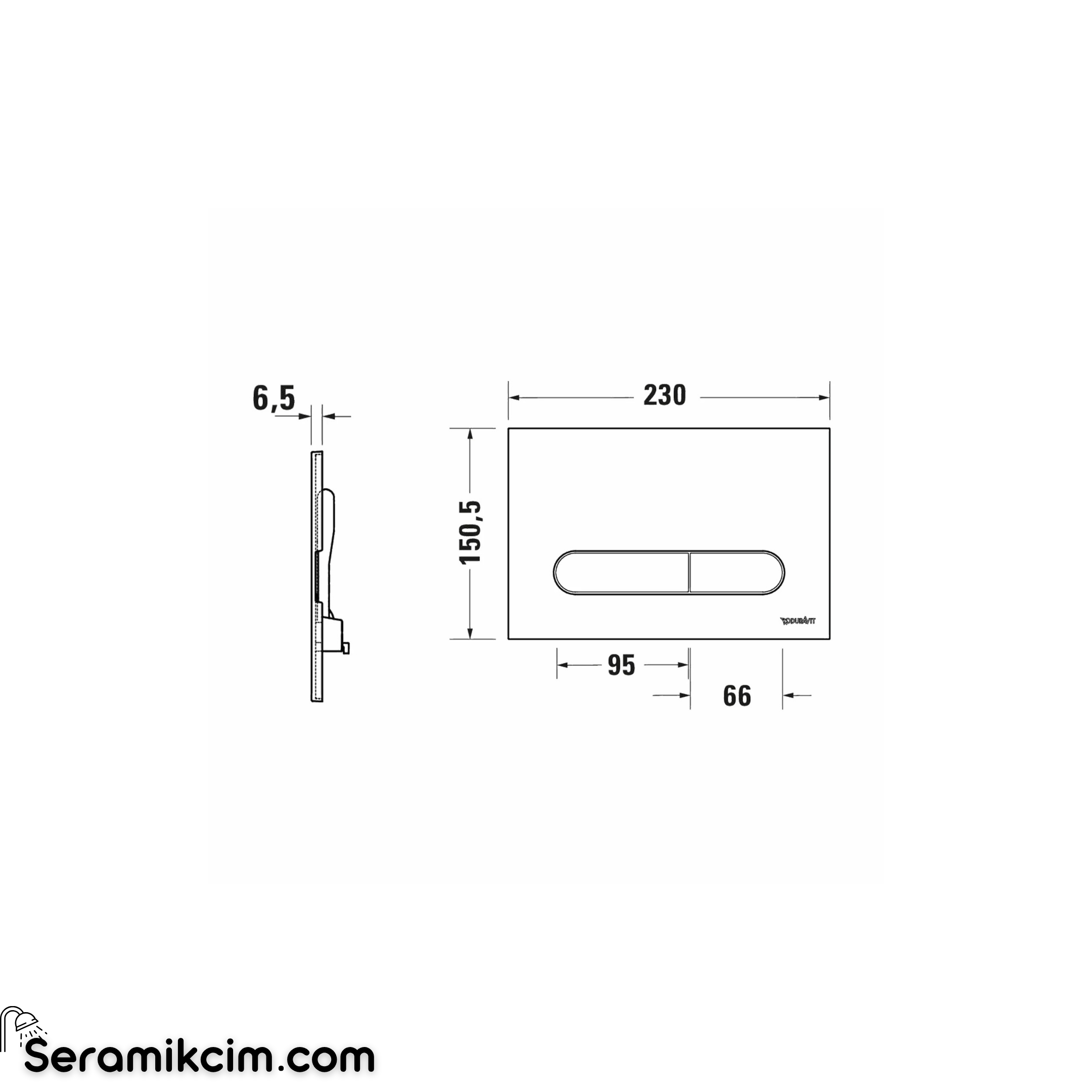 Duravit Beta 100 Kumanda Kapağı, Parlak Altın WD5009341095