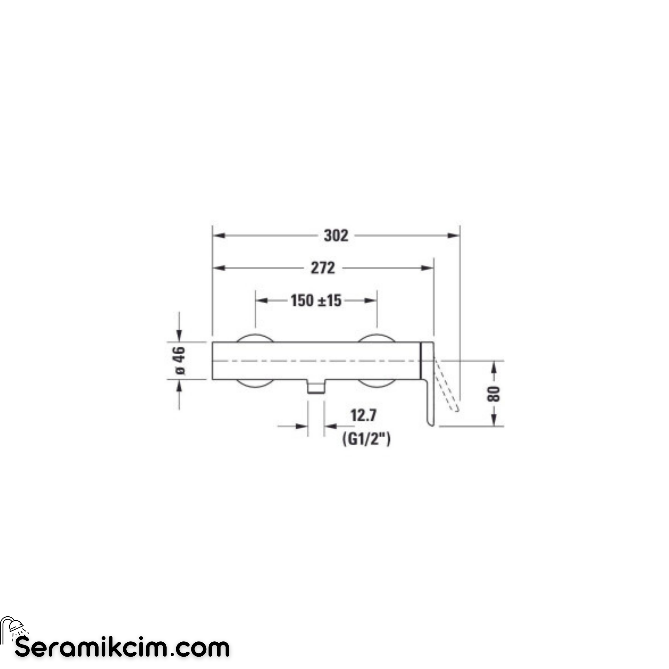 Duravit C.1 Duş Bataryası Krom C14230000010