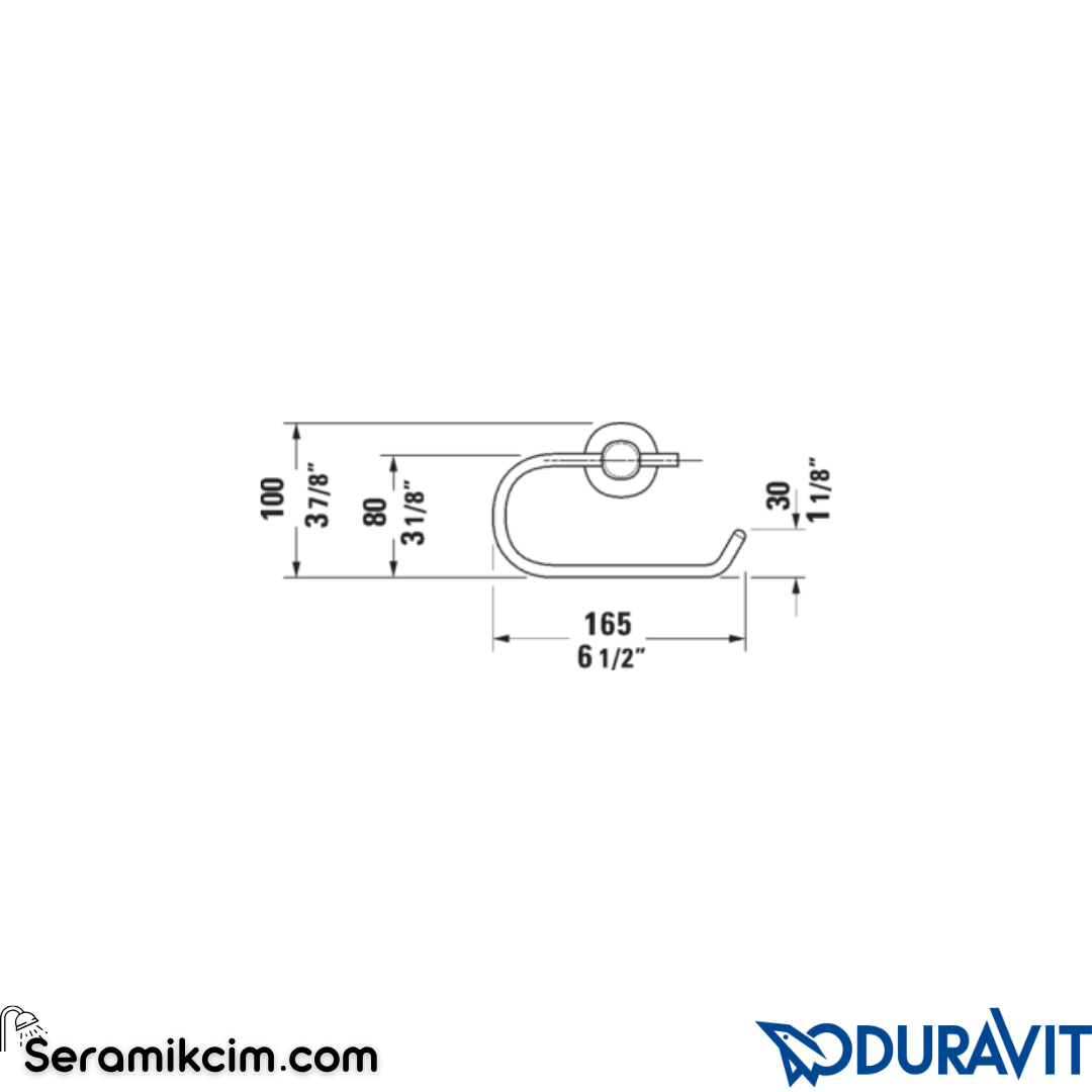 Duravit D-Code Tuvalet Kağıtlığı Mat Siyah
