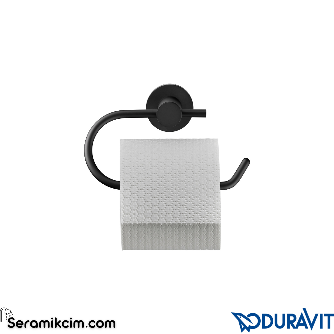 Duravit D-Code Tuvalet Kağıtlığı Mat Siyah