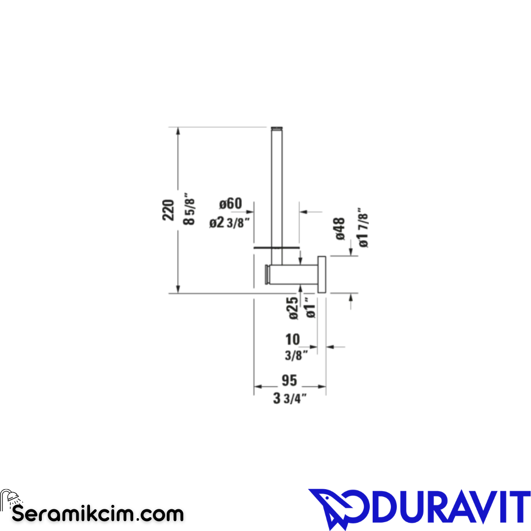 Duravit D-Code Yedek Tuvalet Kağıtlığı Mat Siyah