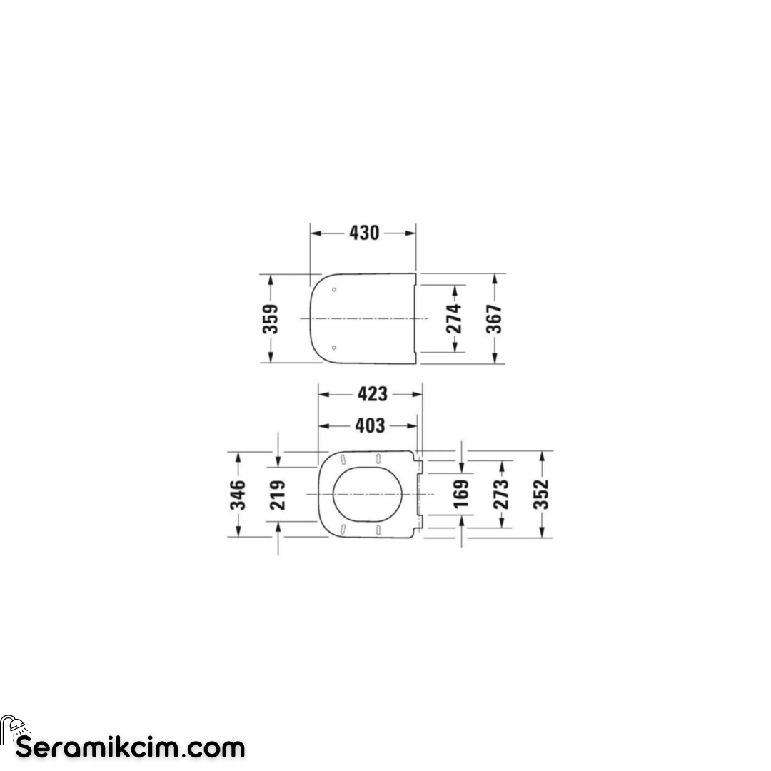 Duravit Happy D.2 Klozet Kapağı, Yavaş Kapanır 0064590095