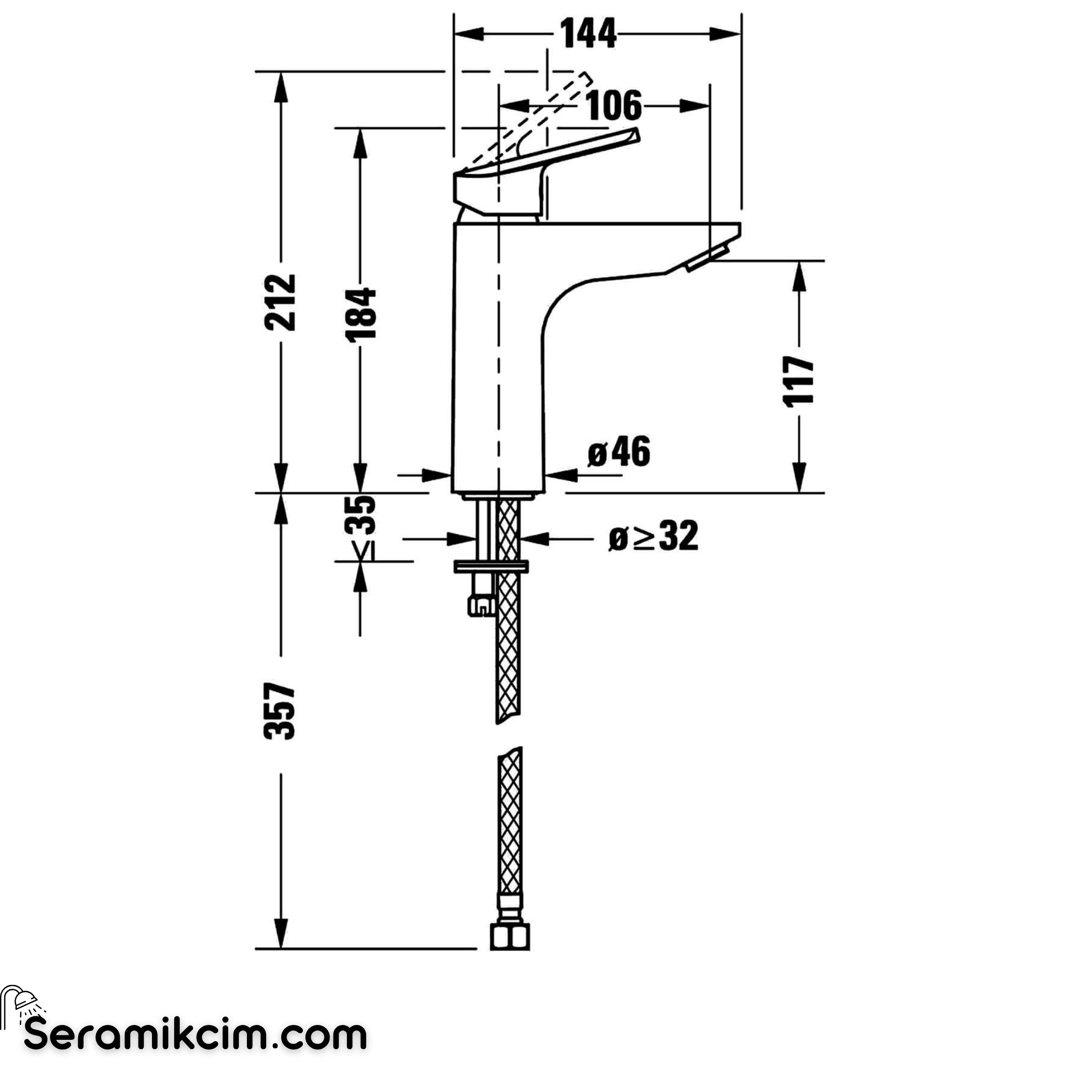 Duravit No.1 Lavabo Bataryası (M Boy) Krom N11022002010