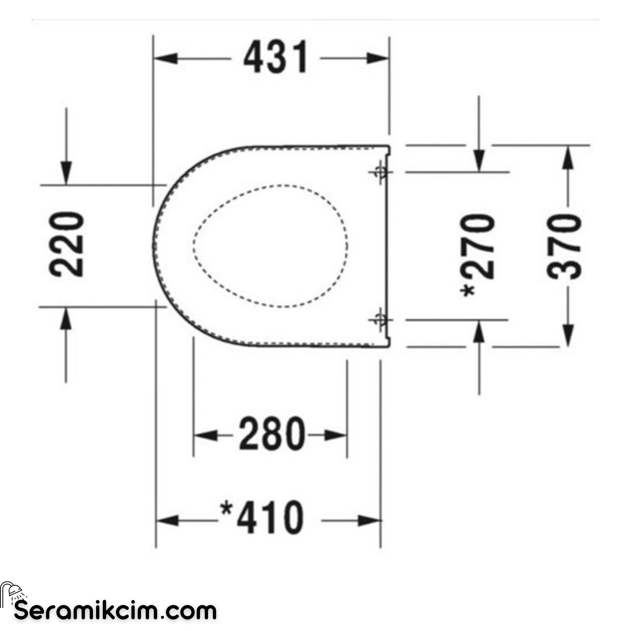 Duravit Starck 3 Klozet Kapağı, Amortisörlü (220039, 220239, 222539, 252739, 012839 Klozetler İle Uyumlu)