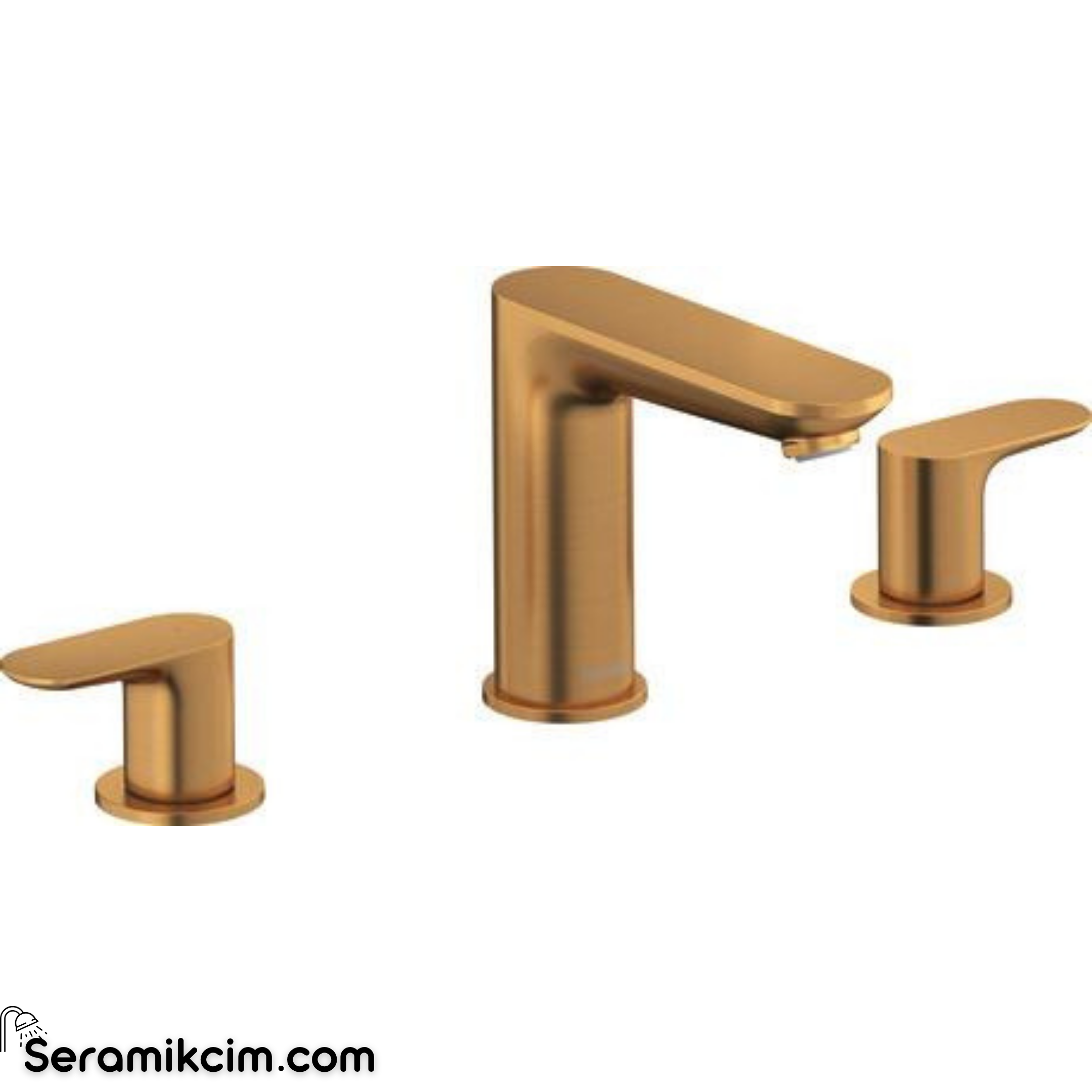 Duravit Wave 3 Delikli Lavabo Bataryası, Fırçalanmış Bronz WA1060005004