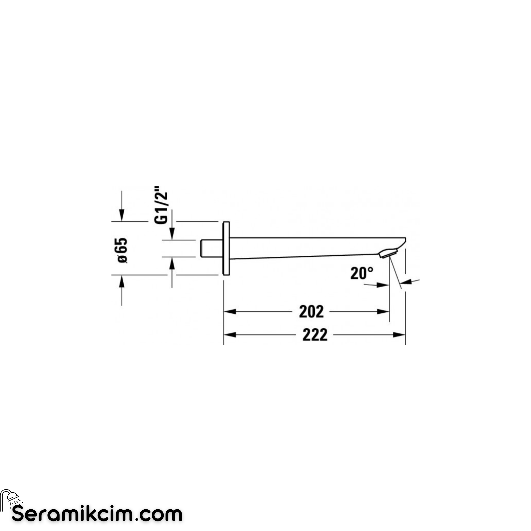 Duravit Wave Ankastre Çıkışı Krom WA5240010010