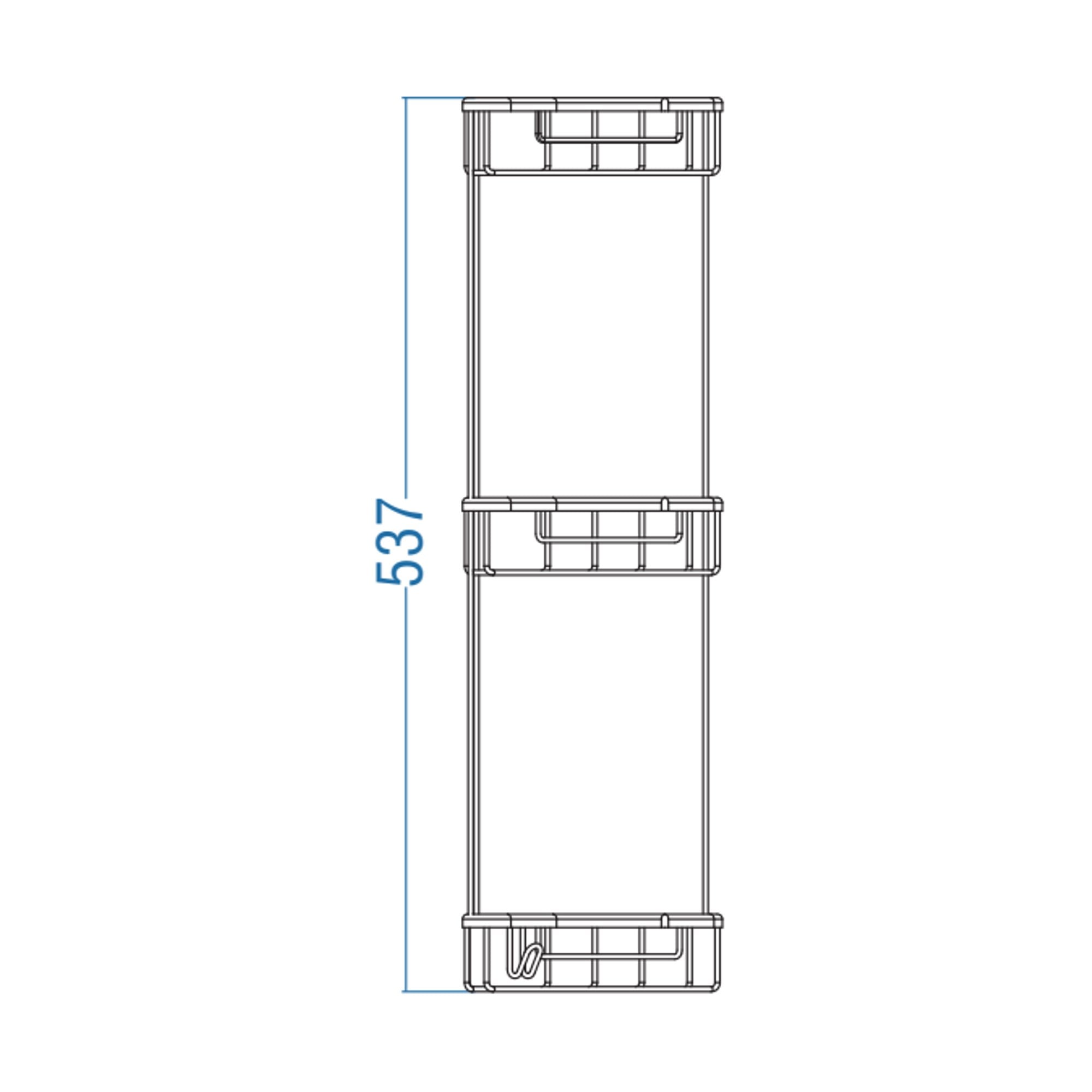 Duxxa Köşe Şampuanlık 15x15 - 3 Kat - Krom A.533