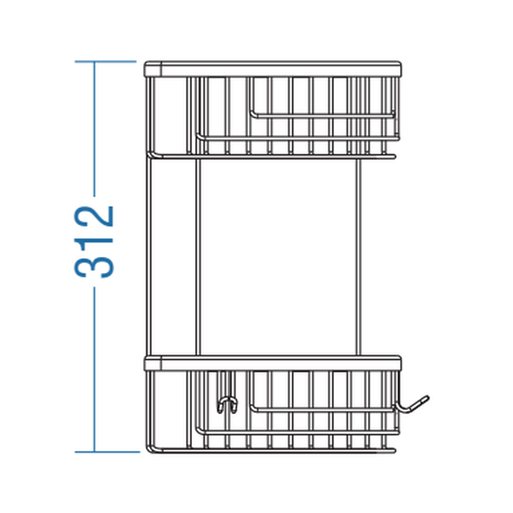 Duxxa Oval Lüks Şampuanlık 20x20 -2 Kat - Titan A.512.T