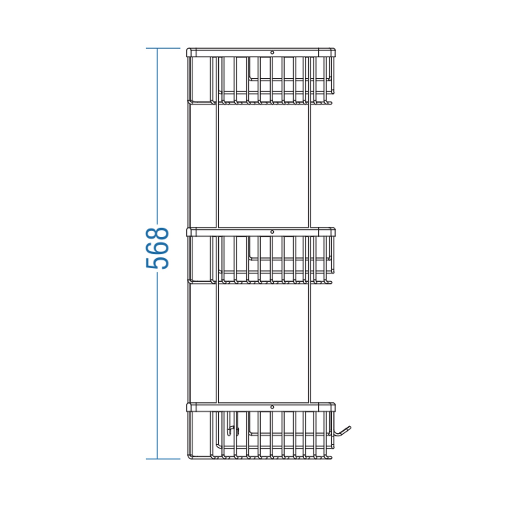Duxxa Oval Lüks Şampuanlık 20x20 - 3 Kat - Titan A.513.T