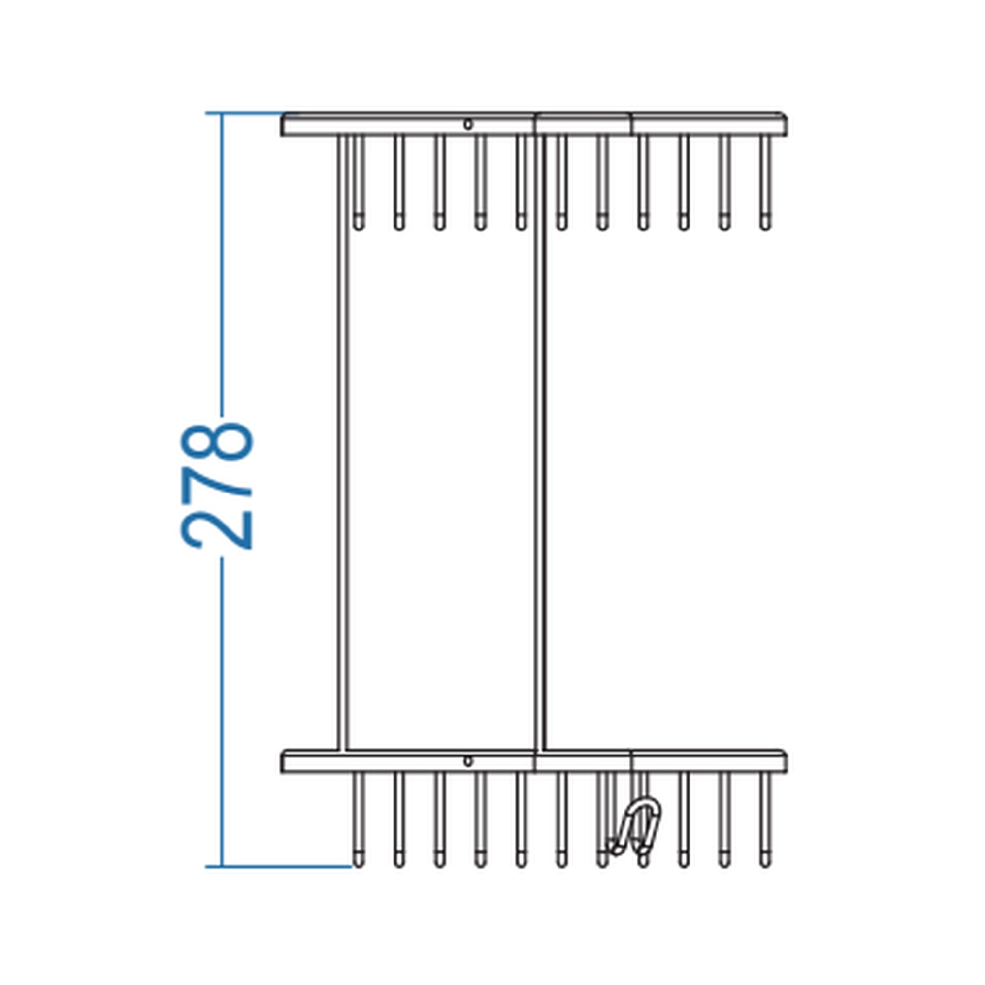 Duxxa Oval Şampuanlık 19x19 - 2 Kat - Krom A.502