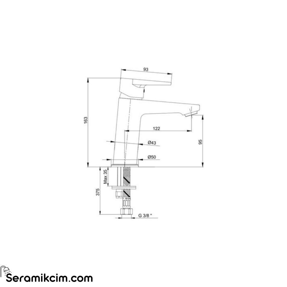 ECA Dalia Lavabo Bataryası Krom 102188111