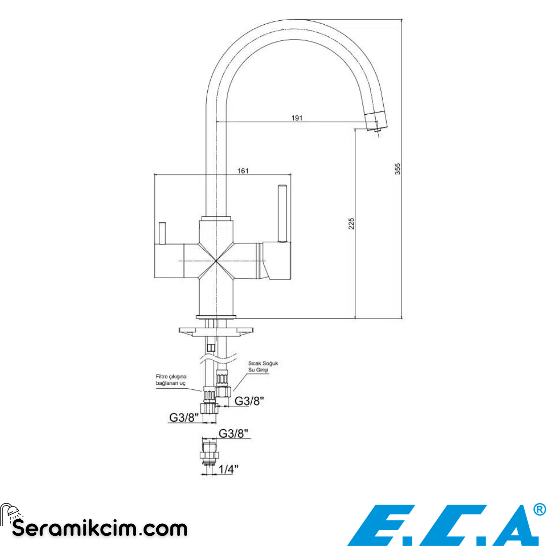 ECA Eviye Bataryası Arıtmalı Krom 102118137