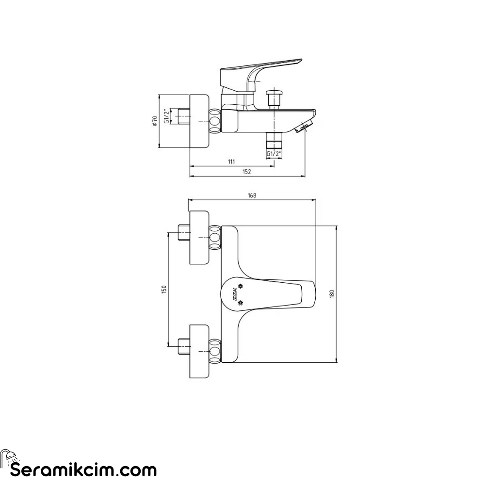 ECA Niobe Banyo Bataryası Krom 102102482