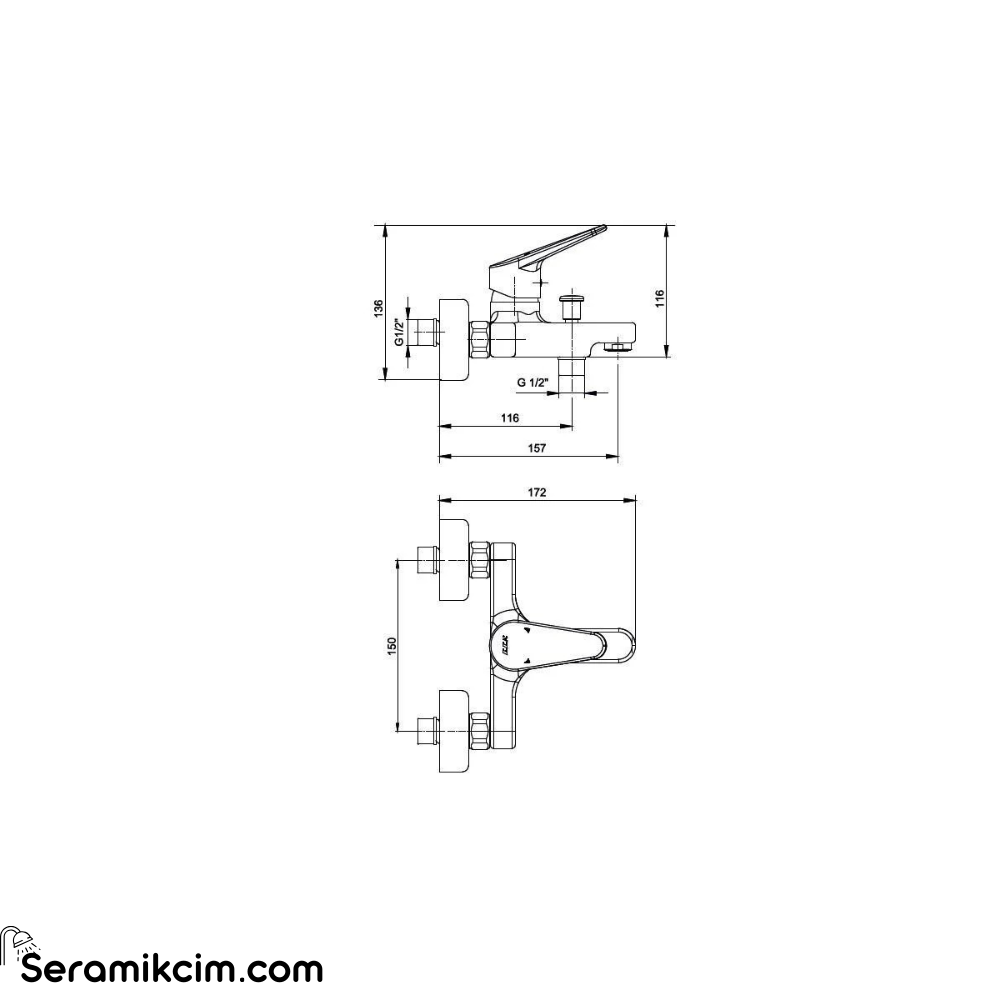 ECA Spylos Banyo Bataryası Krom 102102494