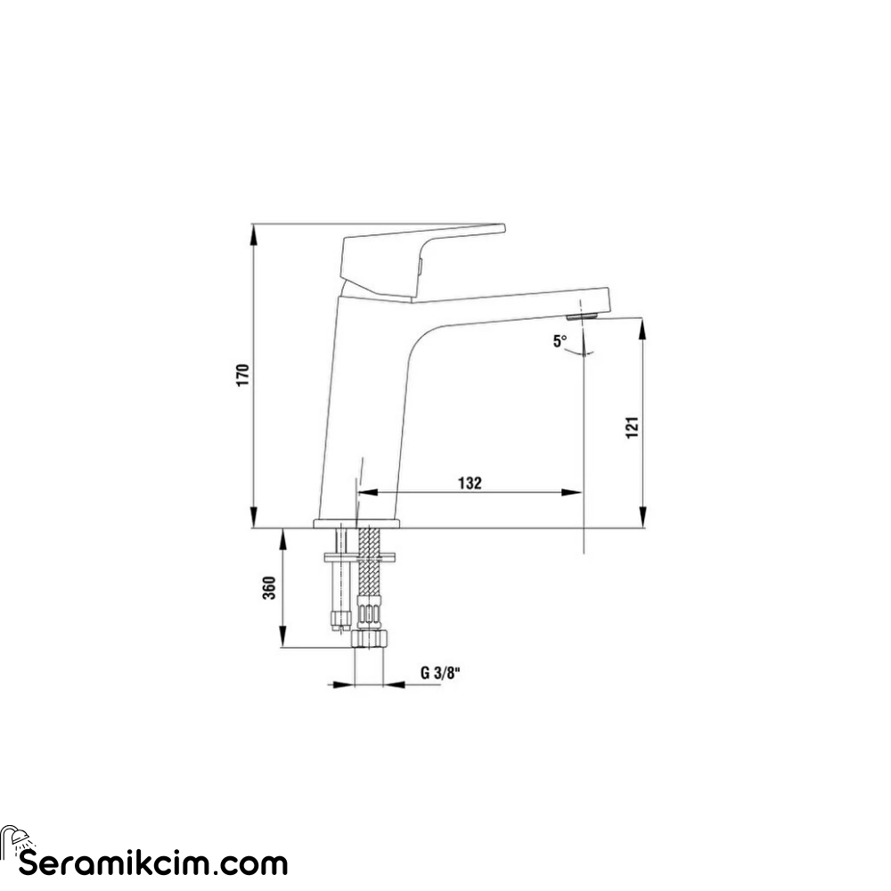 ECA Tiera Lavabo Bataryası Krom 102108989