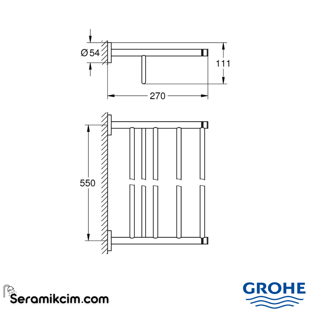 Essentials Multi-Towel Rack 40800Gl1 - 40800GL1