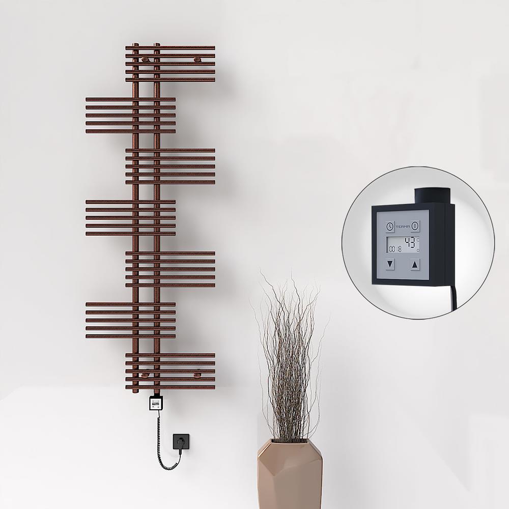 FIJI Elektrikli Havlupan 650x1762 Bakır Eskitme (KTX3 Termostat) 600W Spiral Kablolu