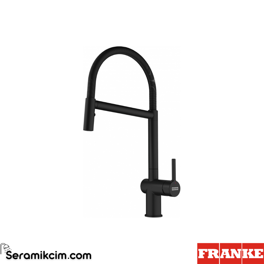 Franke Active Plus Semi Pro Spiralli Mutfak Armatürü Mat Siyah 115.0653.409
