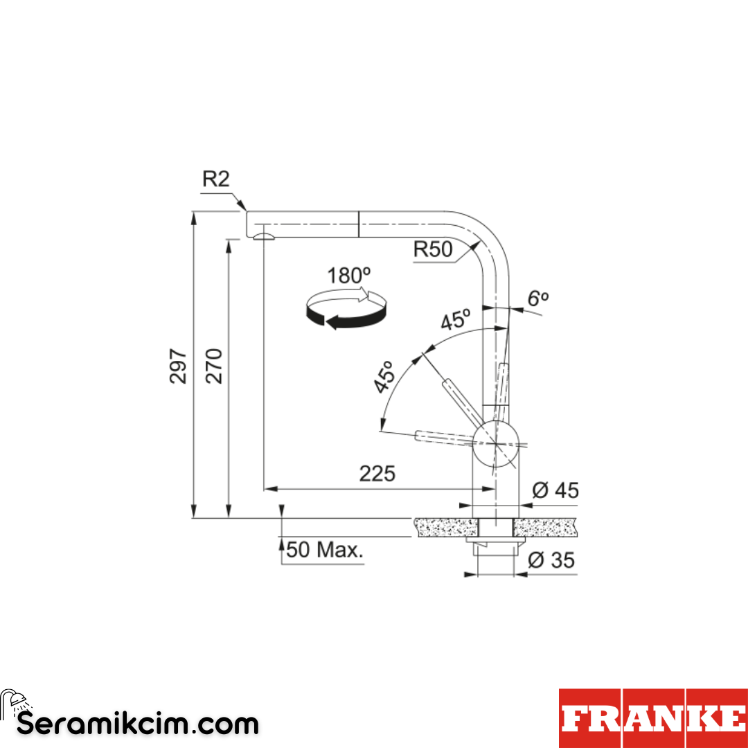 Franke Atlas Neo Doccia Spiralli Mutfak Armatürü Altın 115.0681.242