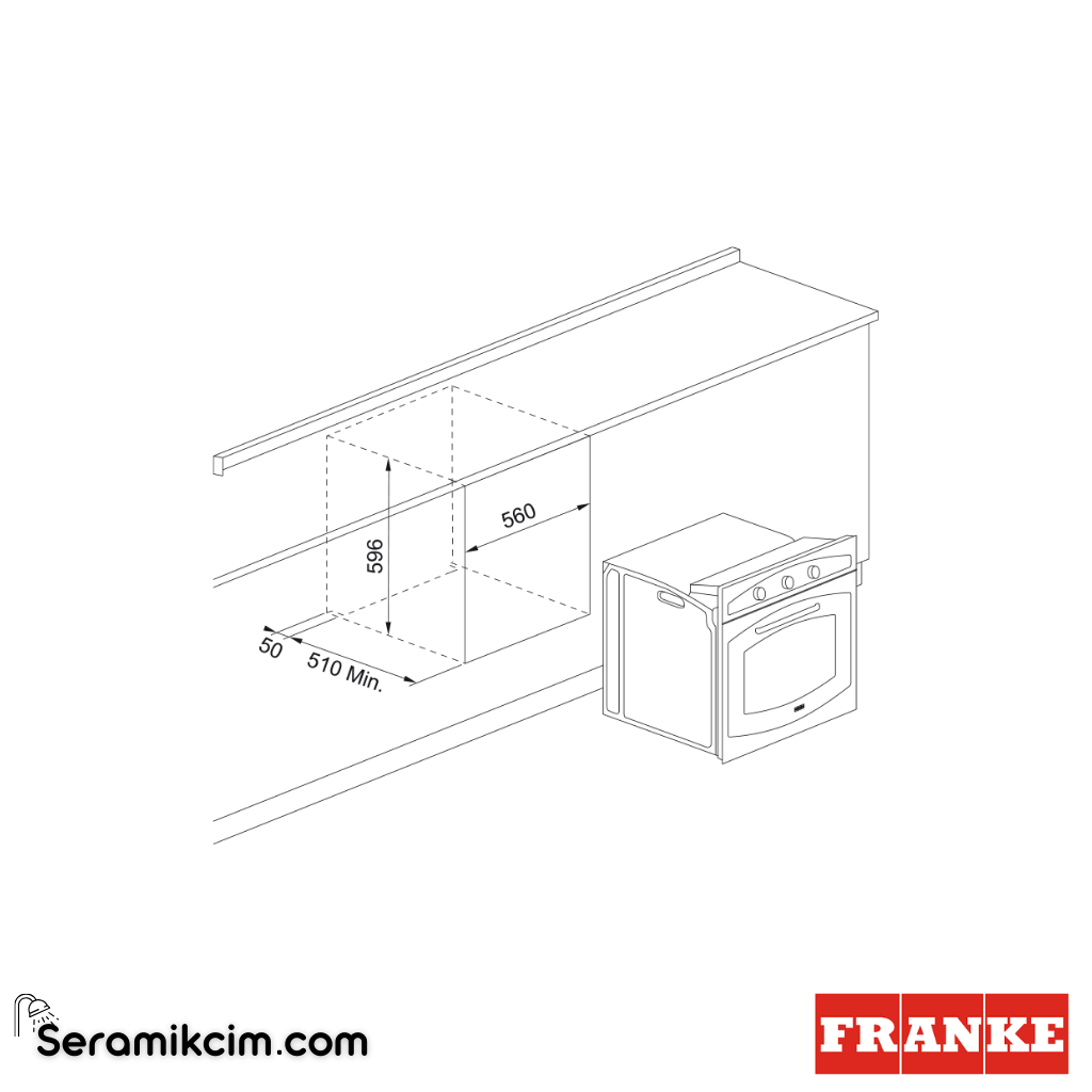 Franke Classicline FCO 86 H 8 Programlı 65lt A Enerji Sınıfı Fırın Nero 116.0696.542 - 116.0696.542