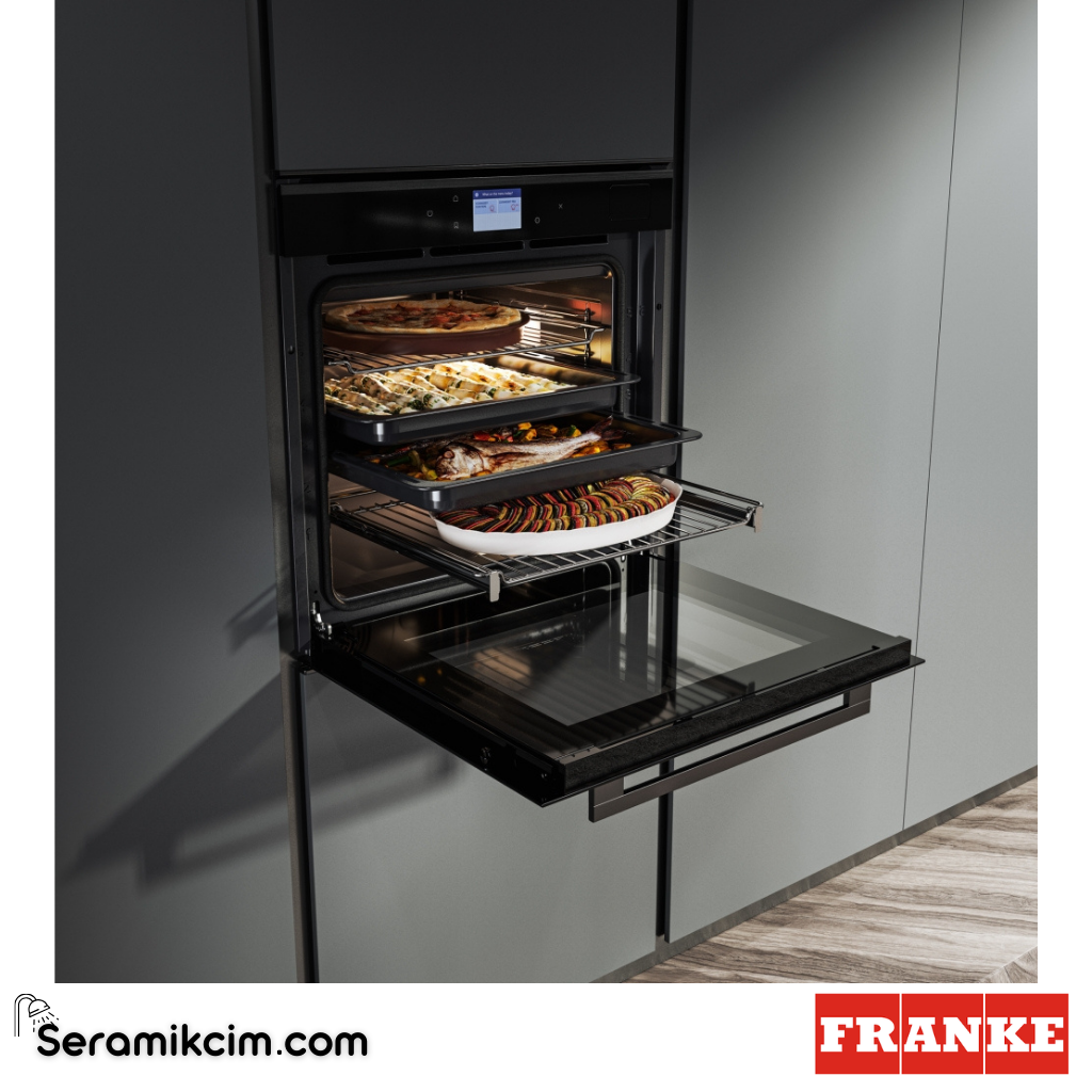 Franke Mythos Buharlı FMY 99 HS XS 19 Programlı 73lt A+ Enerji Sınıfı Fırın Siyah / Siyah Frame 116.0613.707 - 116.0613.707