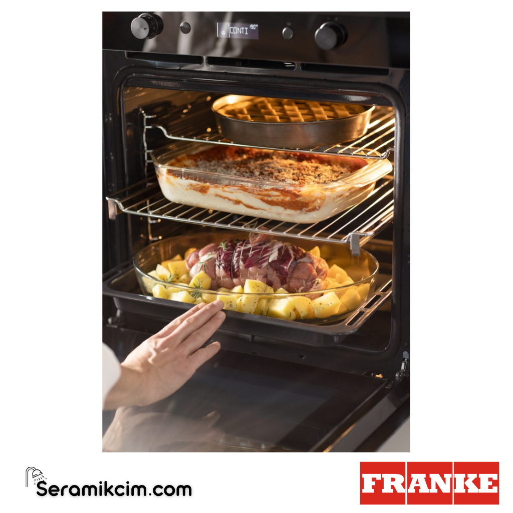 Franke Mythos Pyrolytic FMY 98 P XS 10 Programlı 73lt A+ Enerji Sınıfı Fırın Siyah / Siyah Frame 116.0606.102 - 116.0606.102