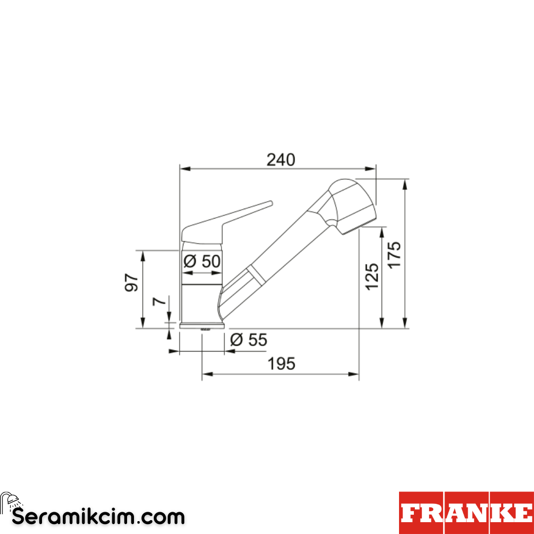 Franke Novara Plus Spiralli Mutfak Armatürü Krom 115.0347.111
