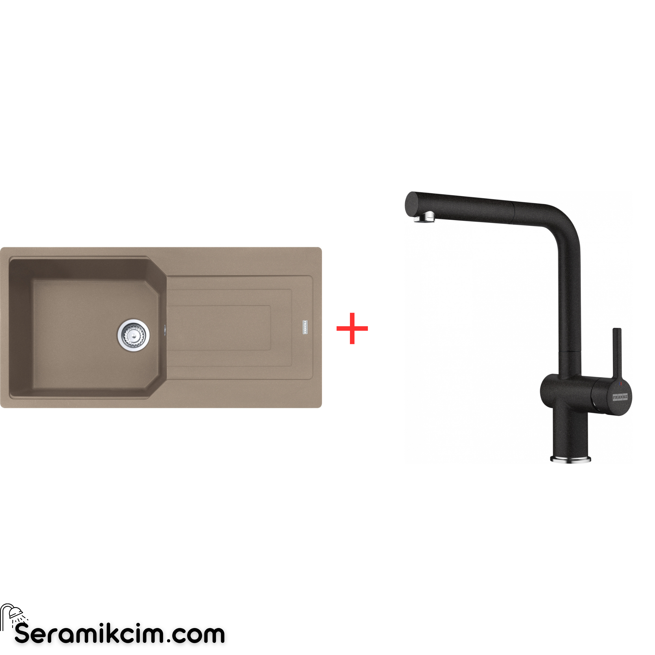 Franke Urban 611-100 Tek Gözlü Granit Eviye + Active Plus Doccia 2.0 Armatür Set