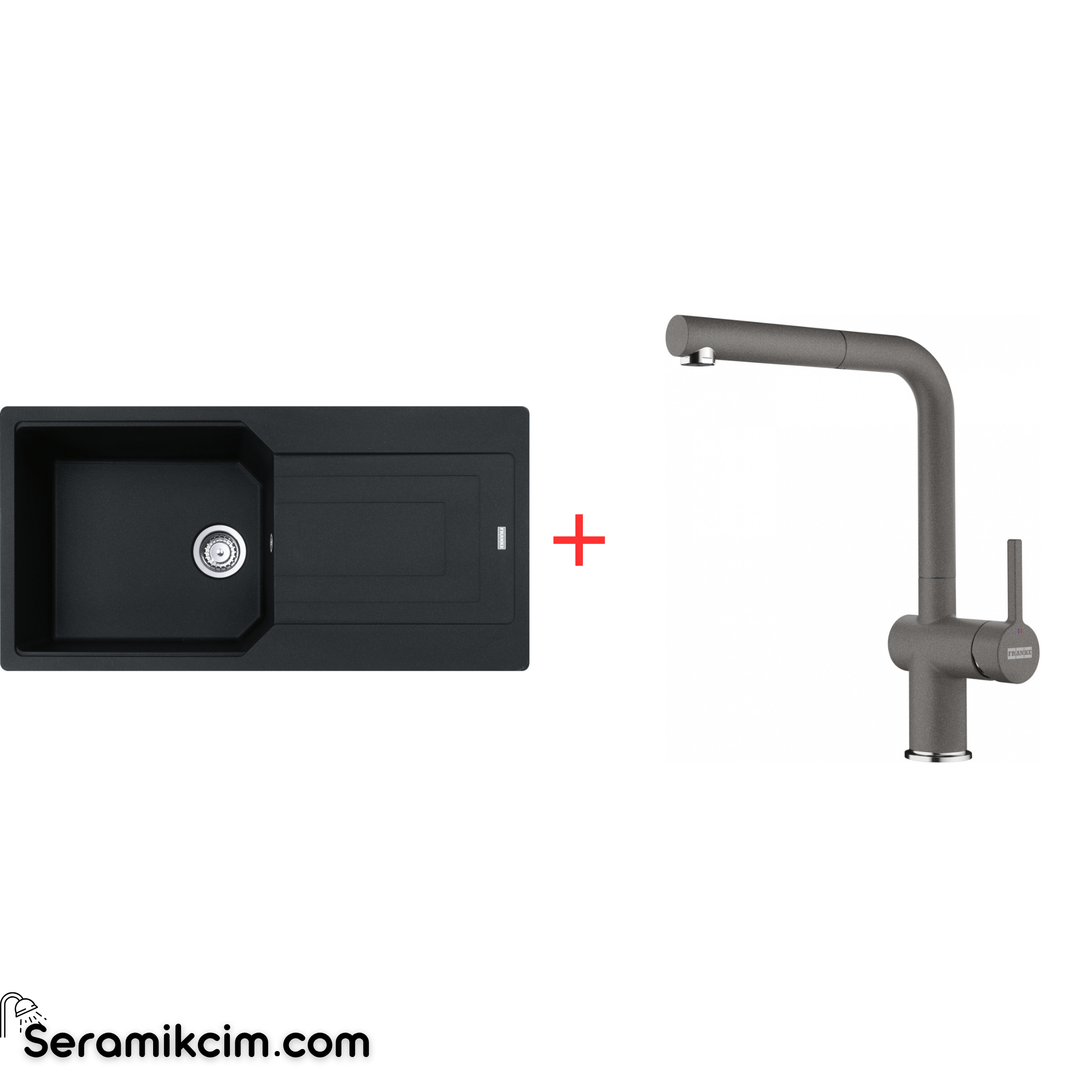Franke Urban 611-100 Tek Gözlü Granit Eviye + Active Plus Doccia 2.0 Armatür Set