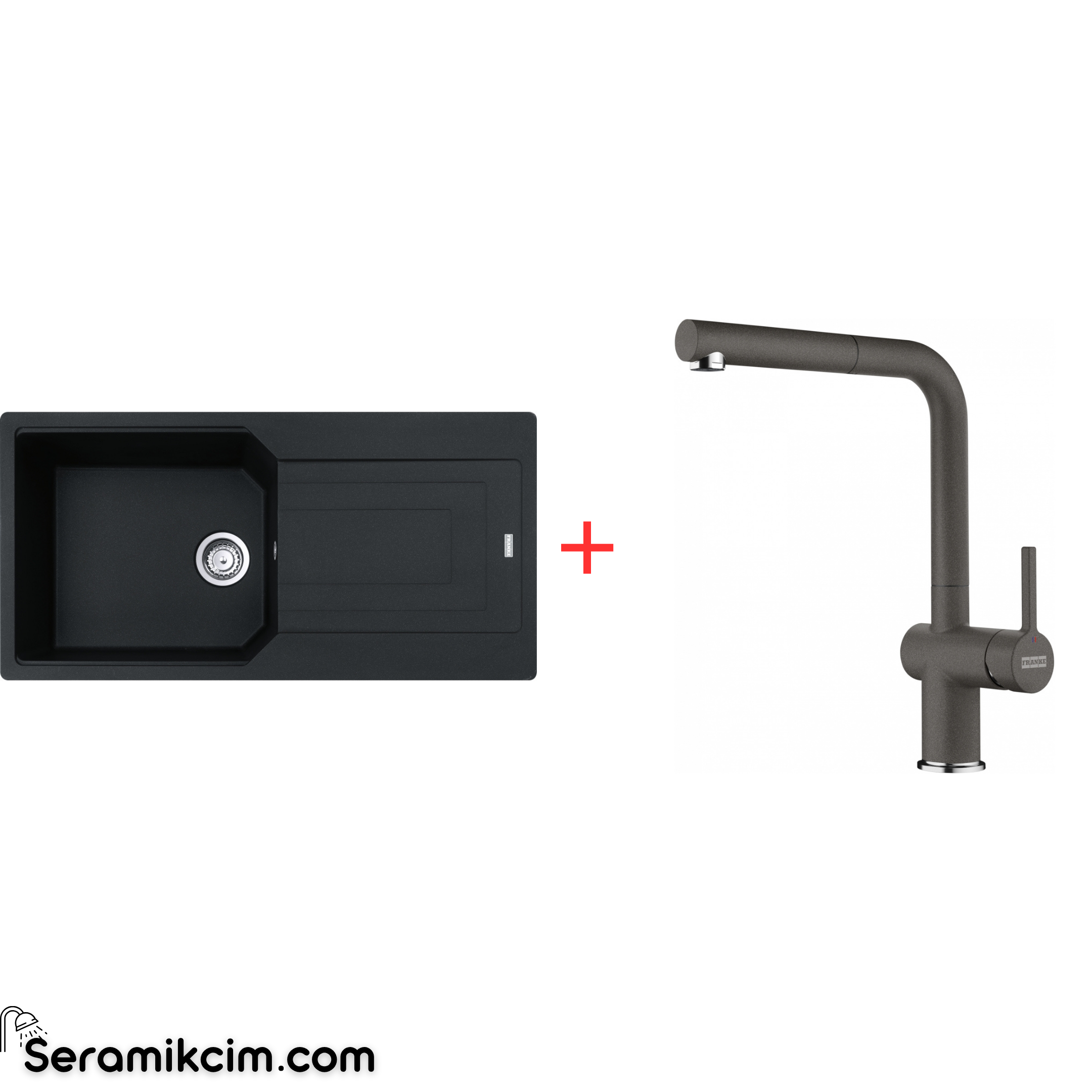 Franke Urban 611-100 Tek Gözlü Granit Eviye + Active Plus Doccia 2.0 Armatür Set