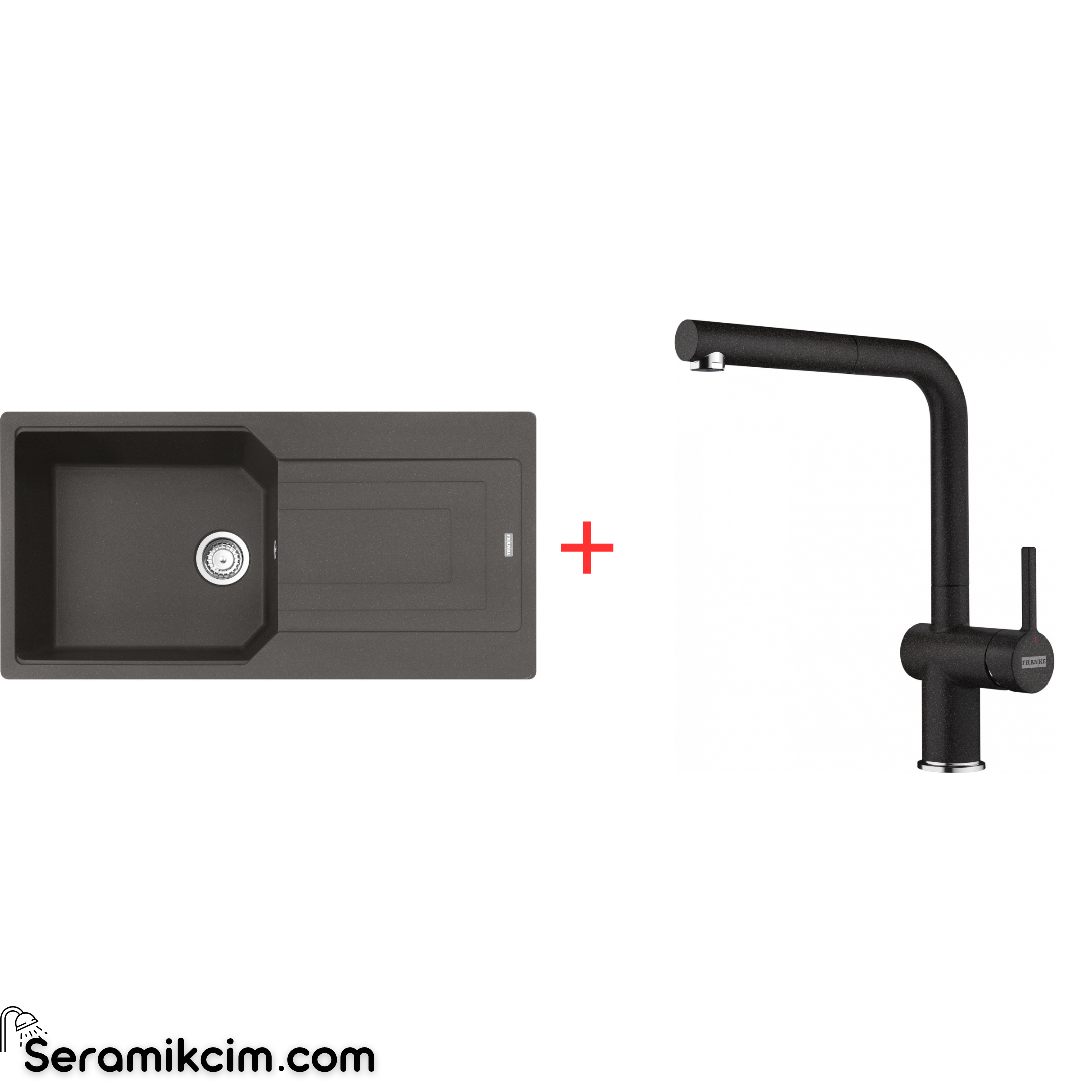 Franke Urban 611-100 Tek Gözlü Granit Eviye + Active Plus Doccia 2.0 Armatür Set