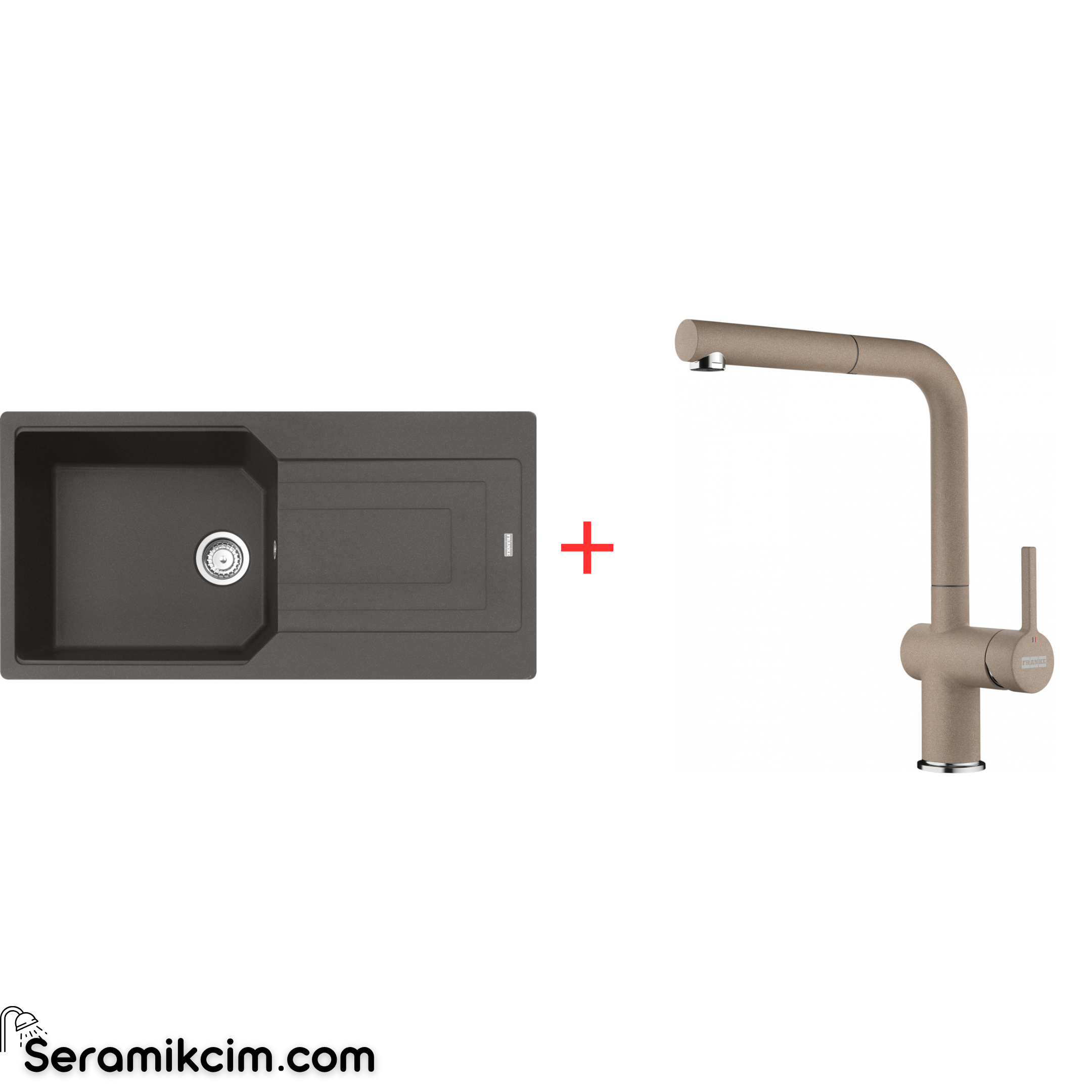 Franke Urban 611-100 Tek Gözlü Granit Eviye + Active Plus Doccia 2.0 Armatür Set