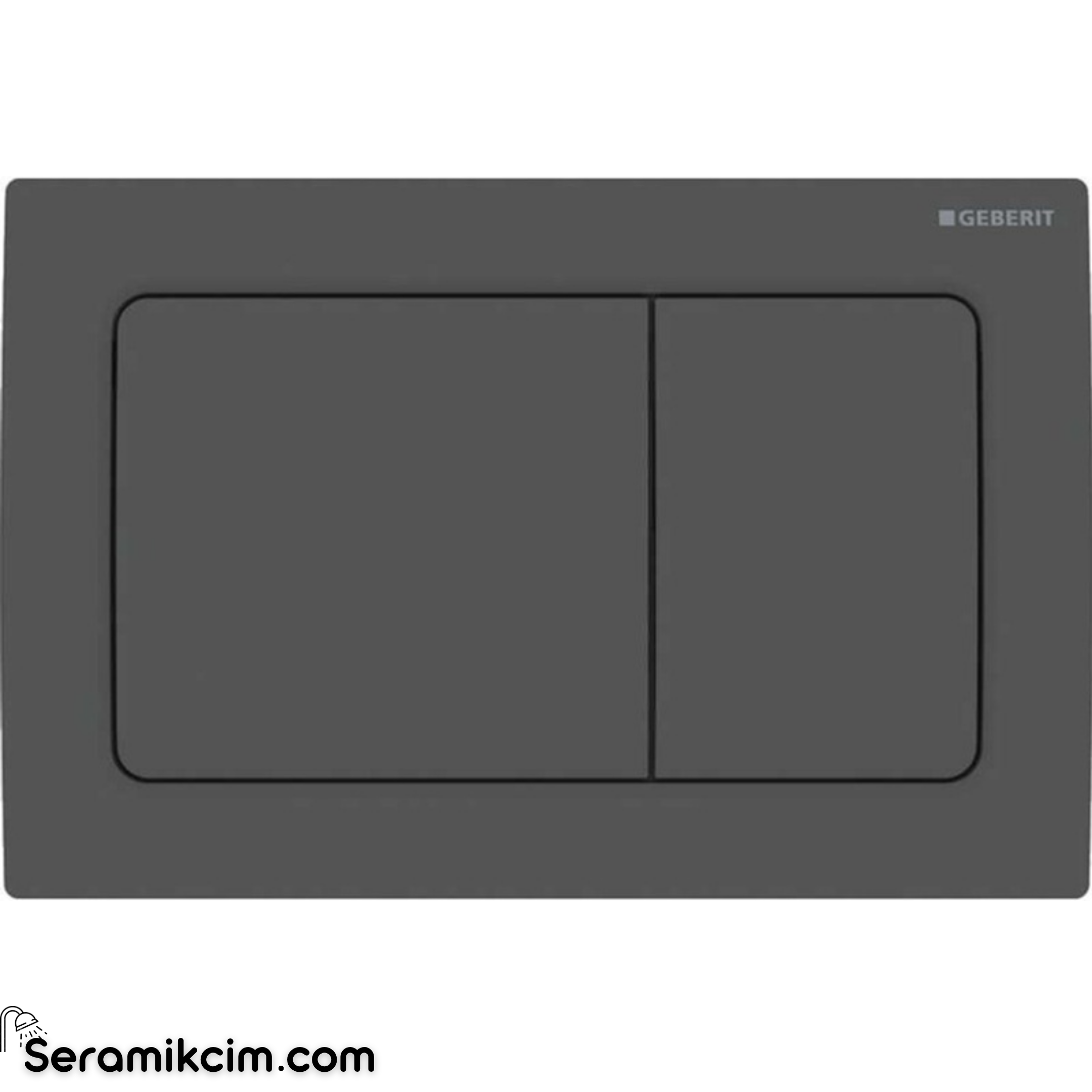 Geberit Alpha30 Kumanda Paneli Çift Basmalı Mat Siyah