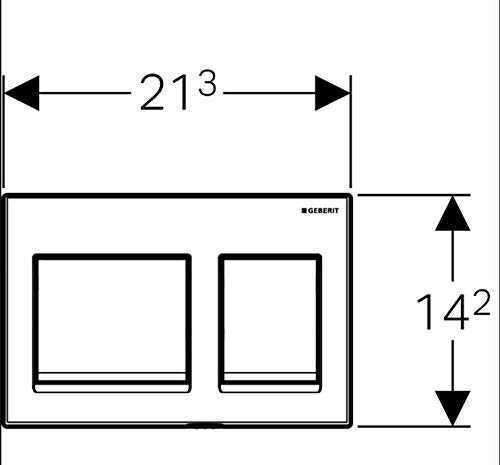 Geberit Alpha35 Kumanda Paneli Çift Basmalı Beyaz - 115.045.11.5