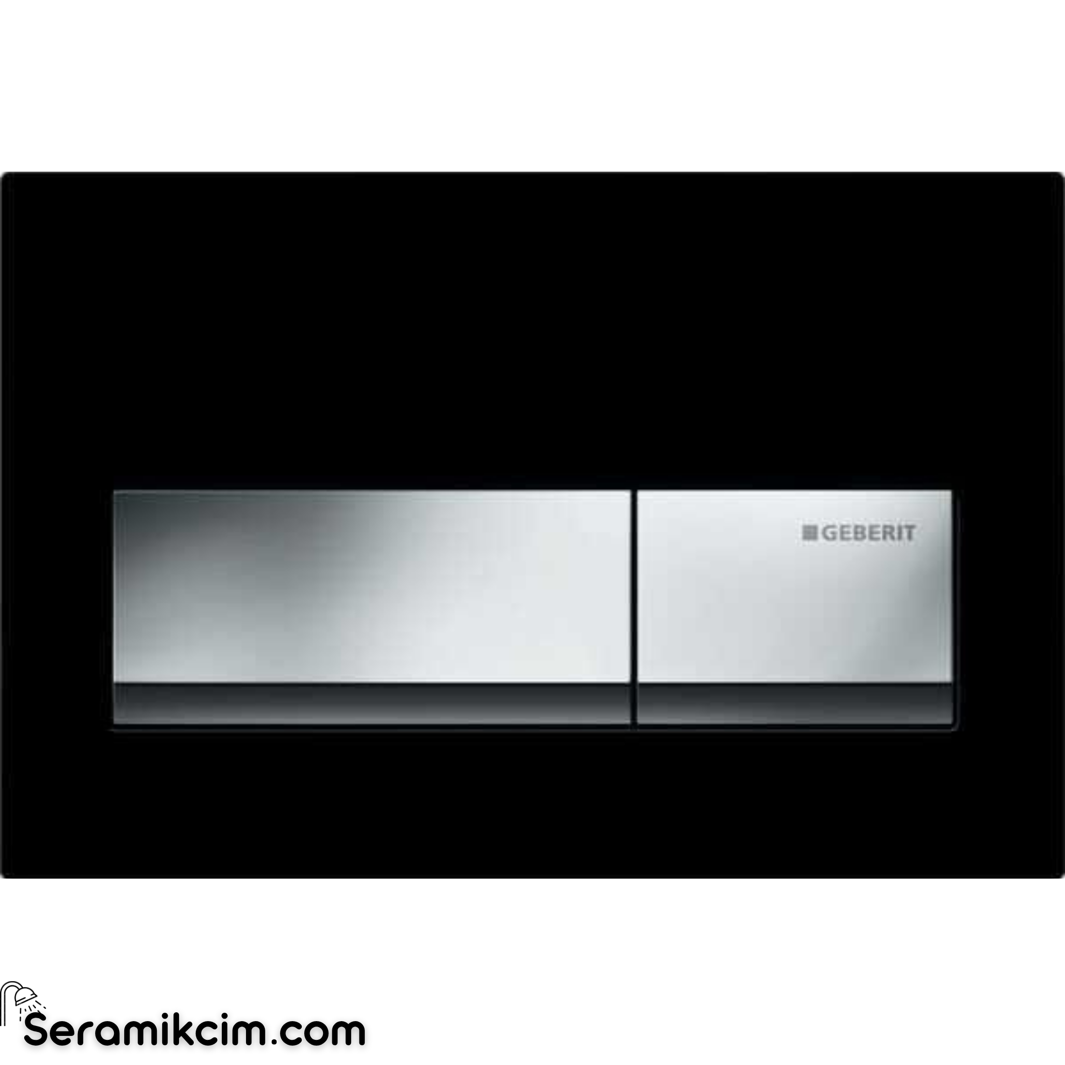 Geberit Alpha50 Kumanda Paneli Çift Basmalı Siyah
