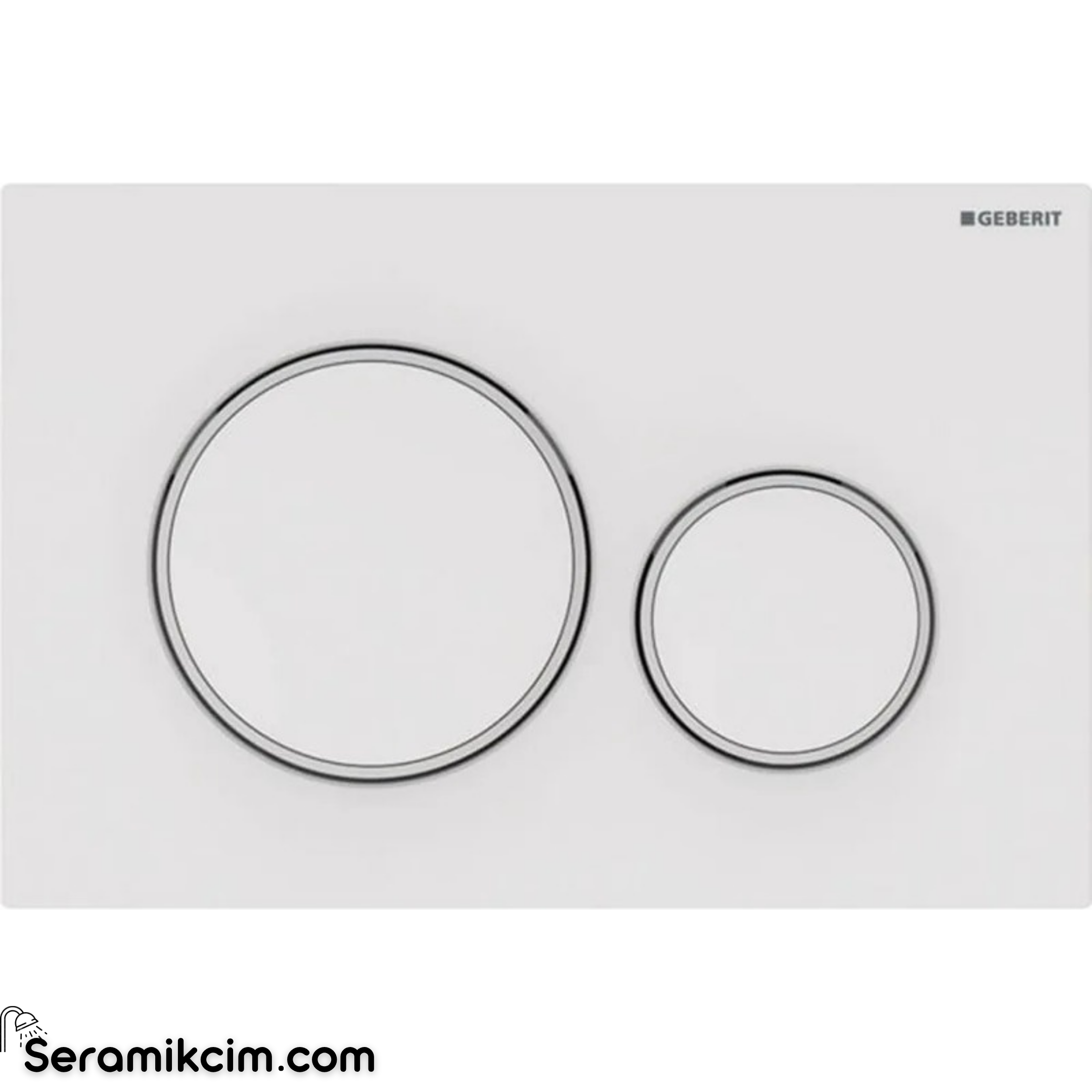 Geberit Sigma20 Kumanda Paneli Çift Basmalı Beyaz/Mat Beyaz/Beyaz