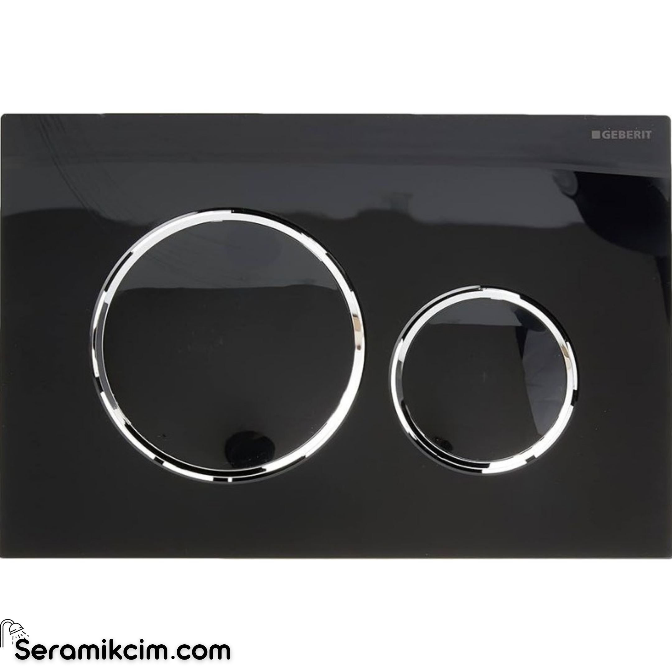 Geberit Sigma20 Kumanda Paneli Çift Basmalı Siyah/Parlak/Siyah