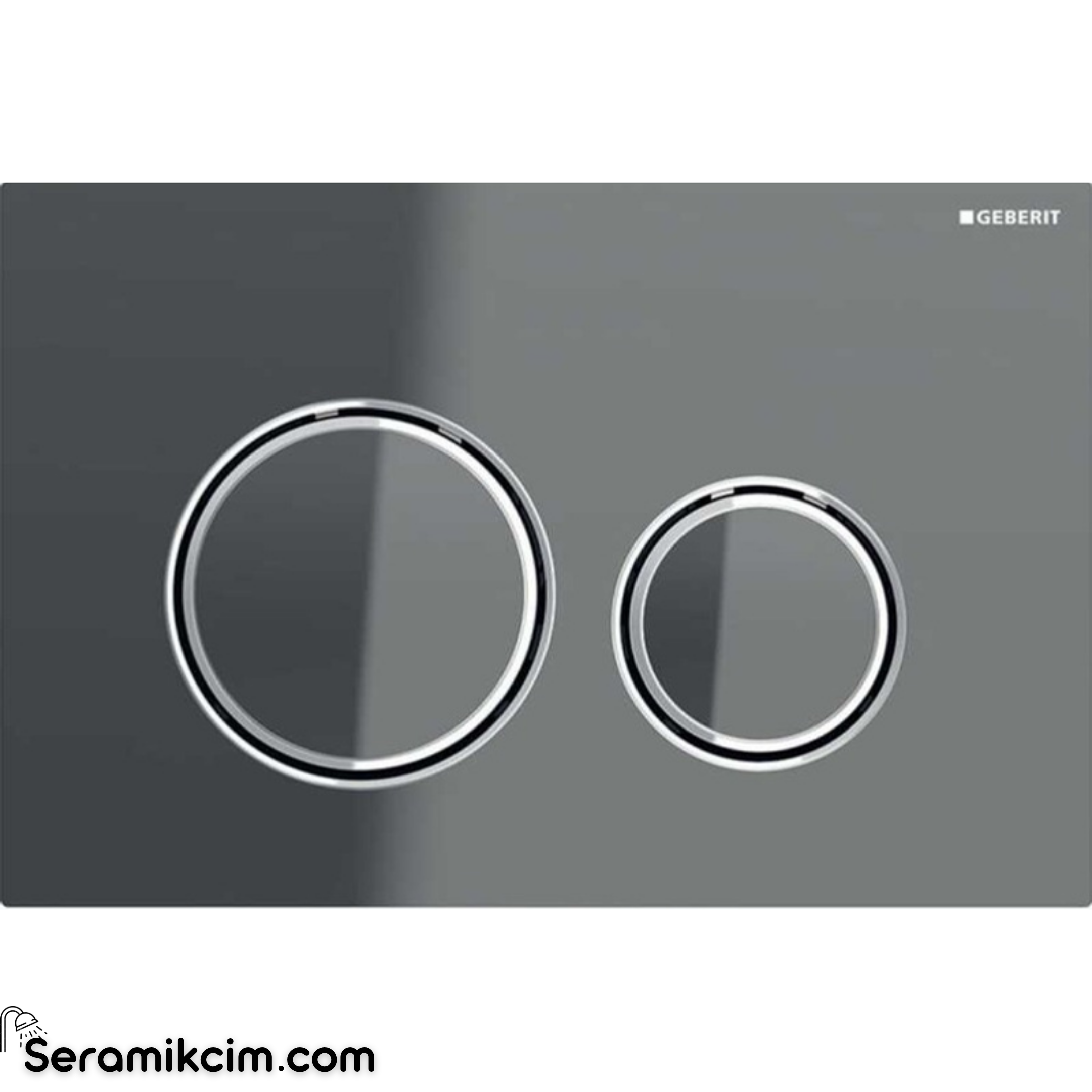 Geberit Sigma21 Kumanda Paneli Çift Basmalı Antrasit Cam / Krom