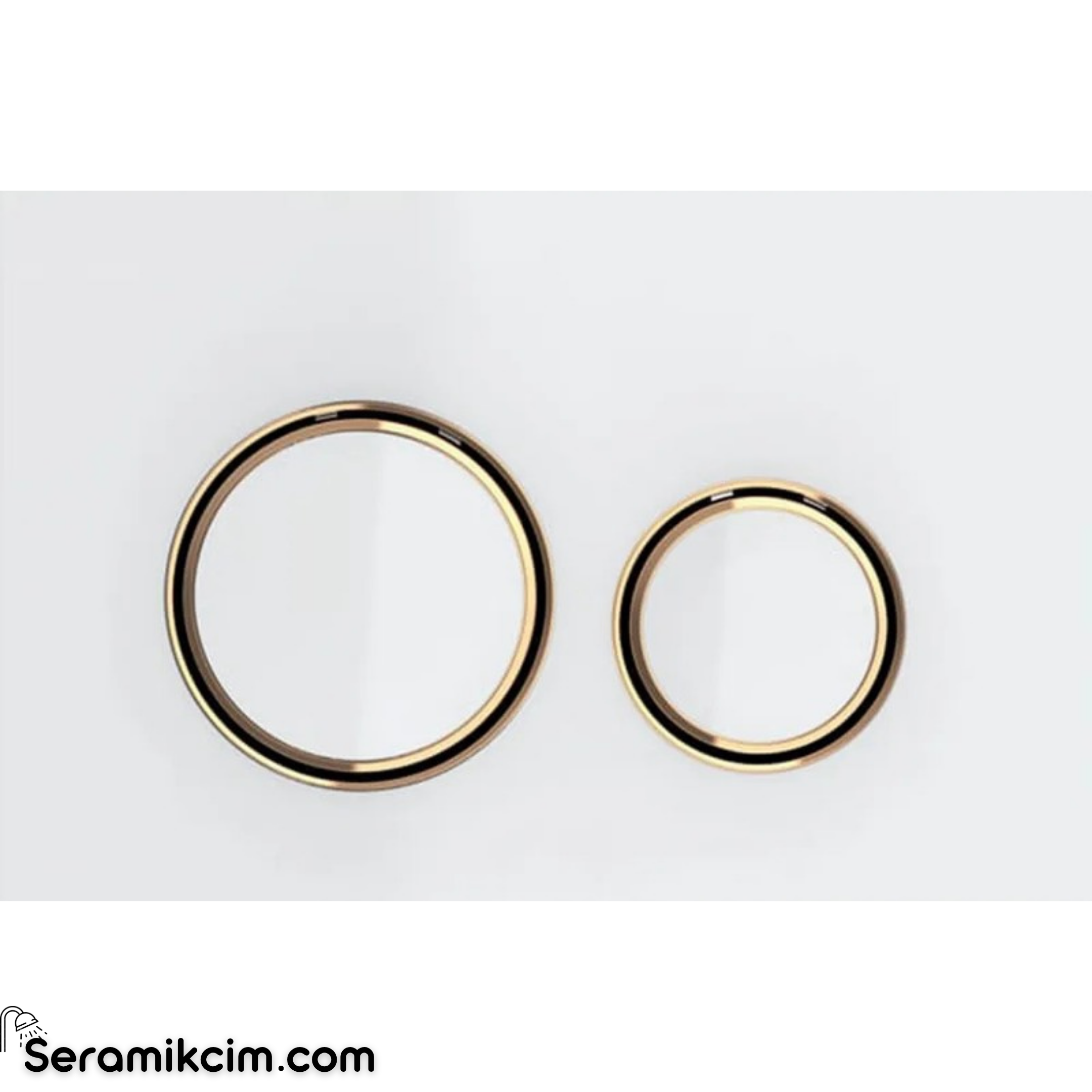 Geberit Sigma21 Kumanda Paneli Çift Basmalı Beyaz Cam / Bronz