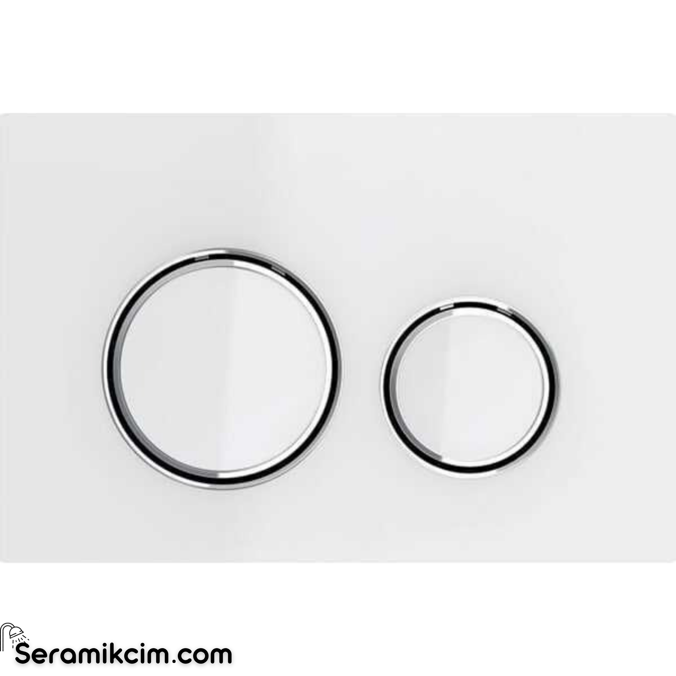 Geberit Sigma21 Kumanda Paneli Çift Basmalı Beyaz Cam / Krom