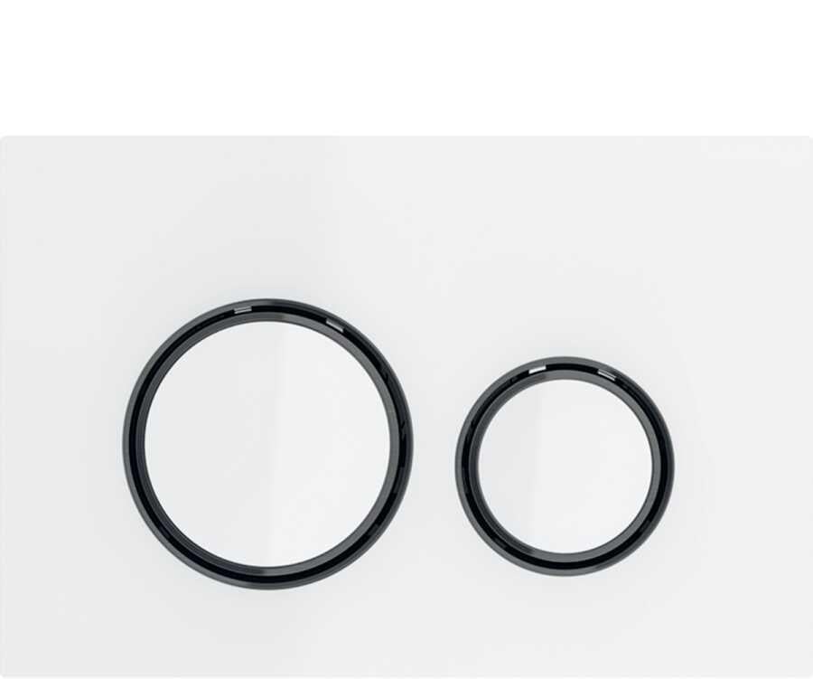 Geberit Sigma21 Kumanda Paneli Çift Basmalı Beyaz Cam /Siyah Krom - 115.651.SI.1