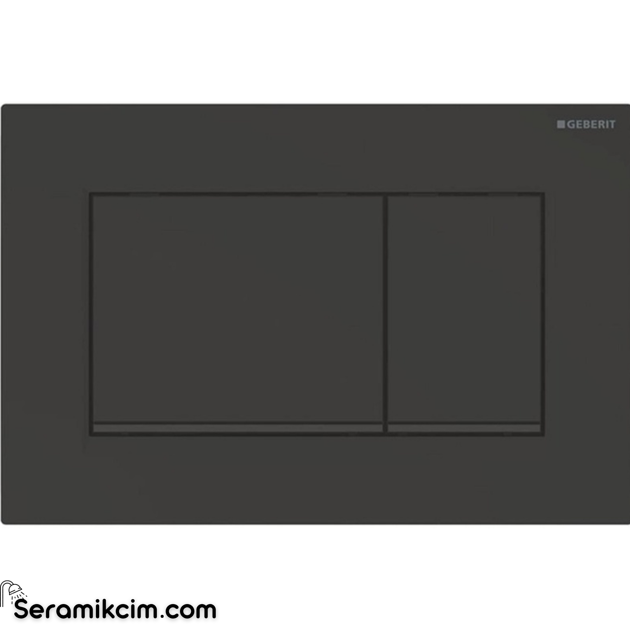 Geberit Sigma30 Kumanda Paneli Çift Basmalı Mat Siyah/Siyah/Mat Siyah