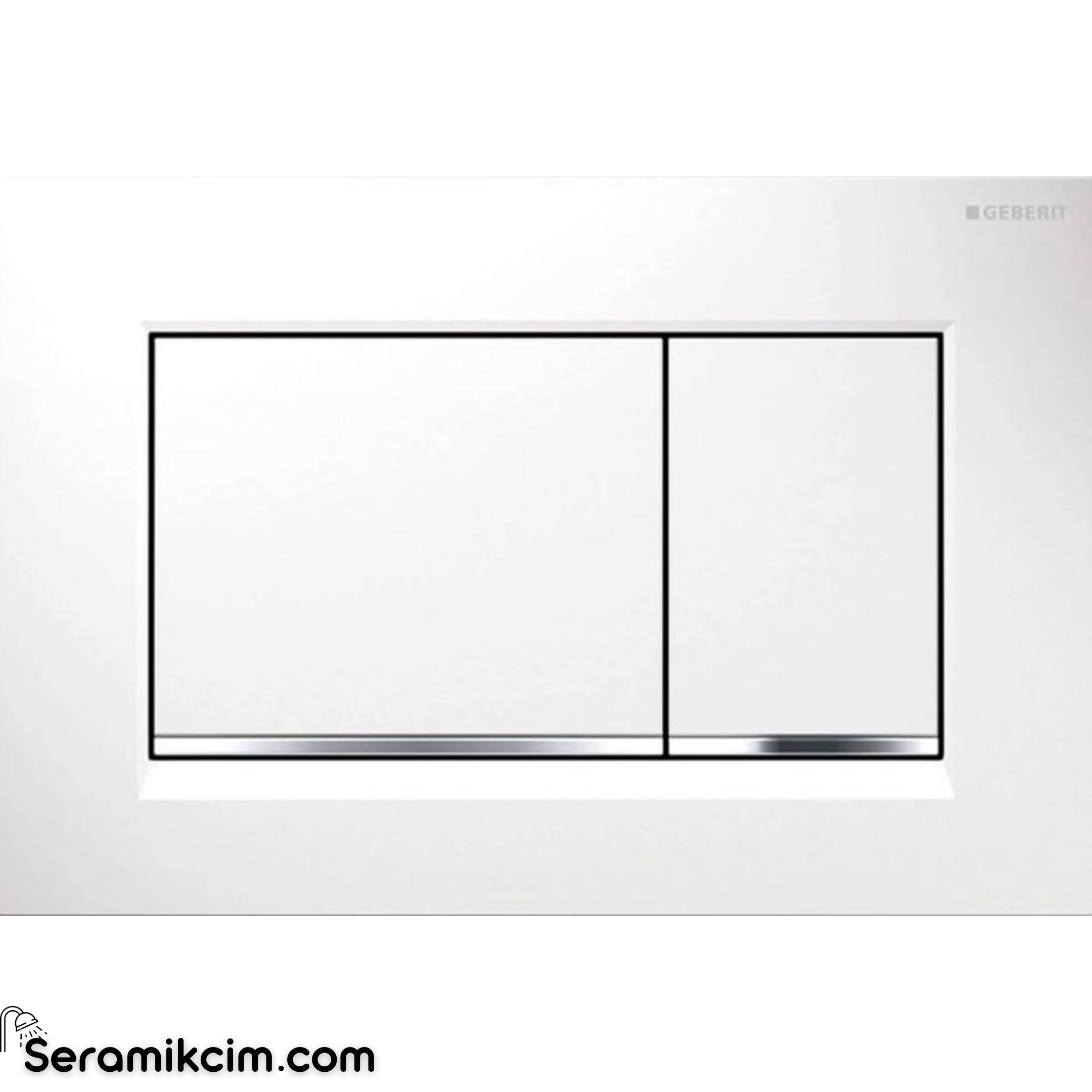 Geberit Sigma30 Kumanda Paneli Çift Basmalı Beyaz/Parlak/Beyaz