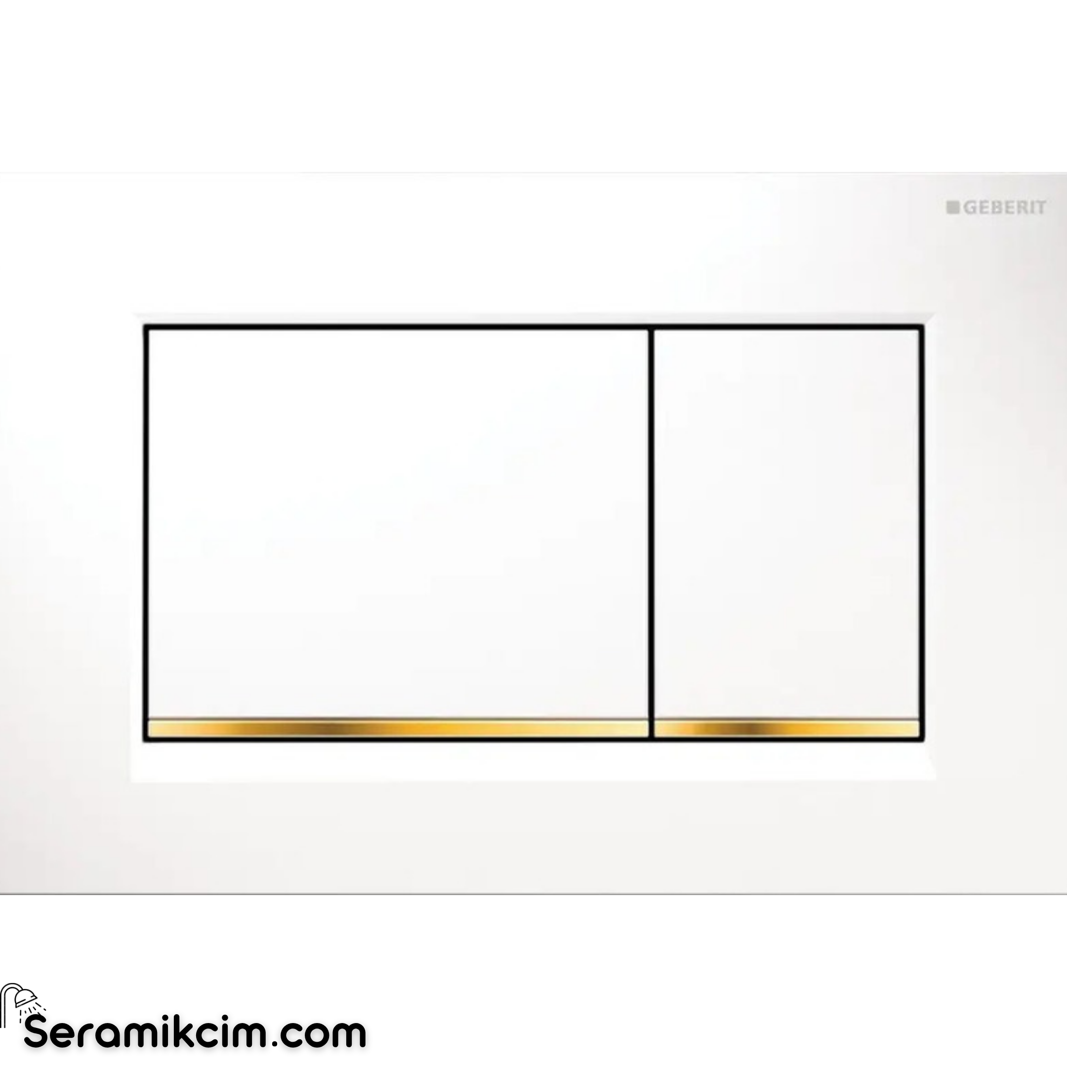 Geberit Sigma30 Kumanda Paneli Çift Basmalı Beyaz/Altın/Beyaz