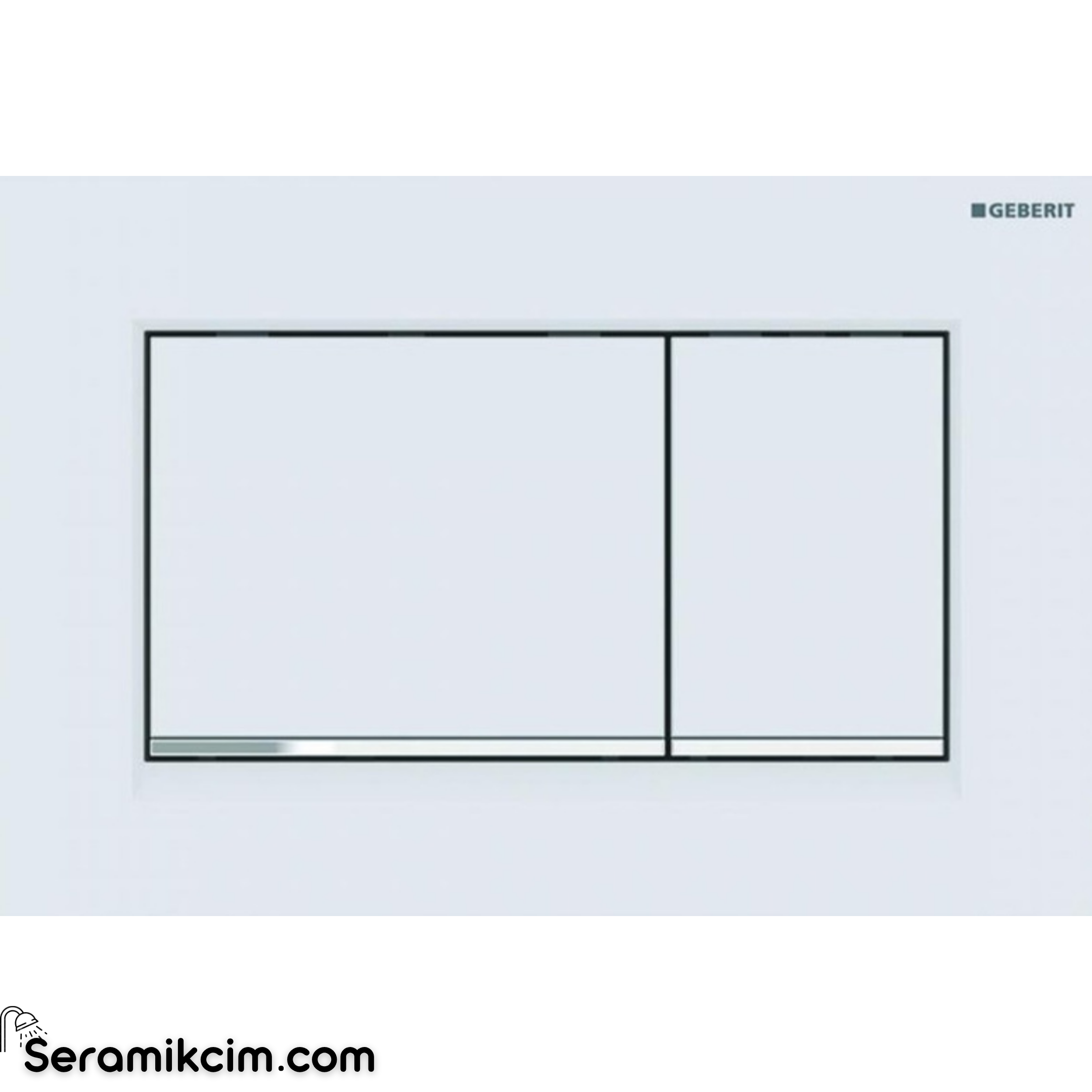 Geberit Sigma30 Kumanda Paneli Çift Basmalı Mat Beyaz/Parlak/Mat Beyaz