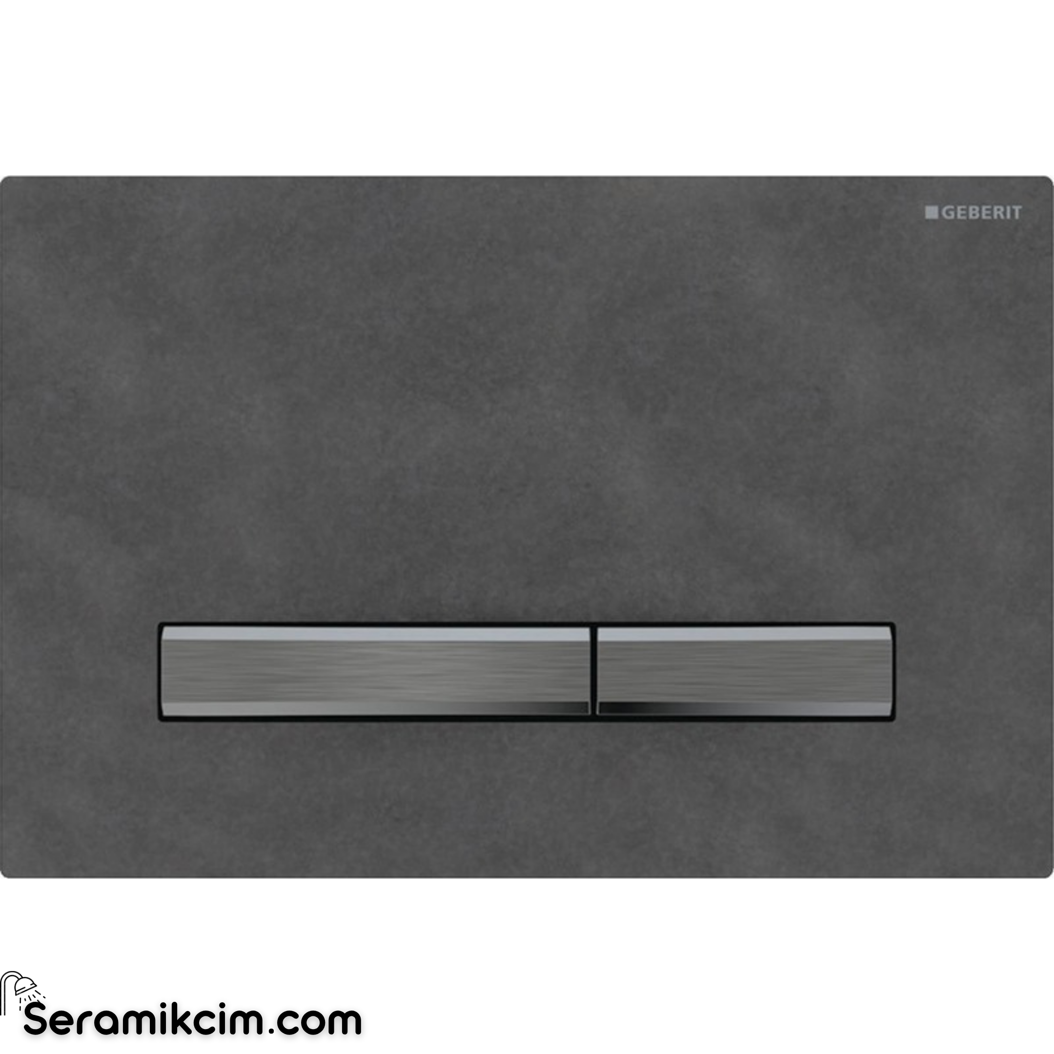 Geberit Sigma50 Kumanda Paneli Çift Basmalı Siyah / Siyah Krom