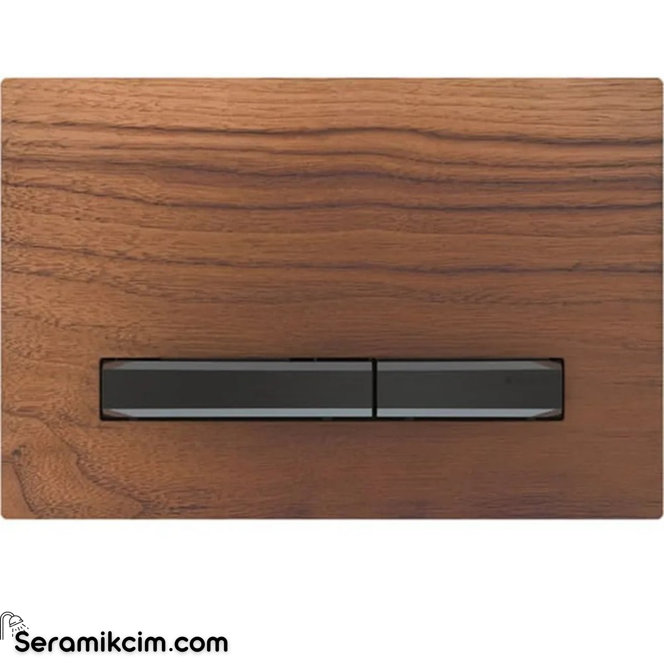 Geberit Sigma50 Kumanda Paneli Çift Basmalı Ahşap / Siyah Krom