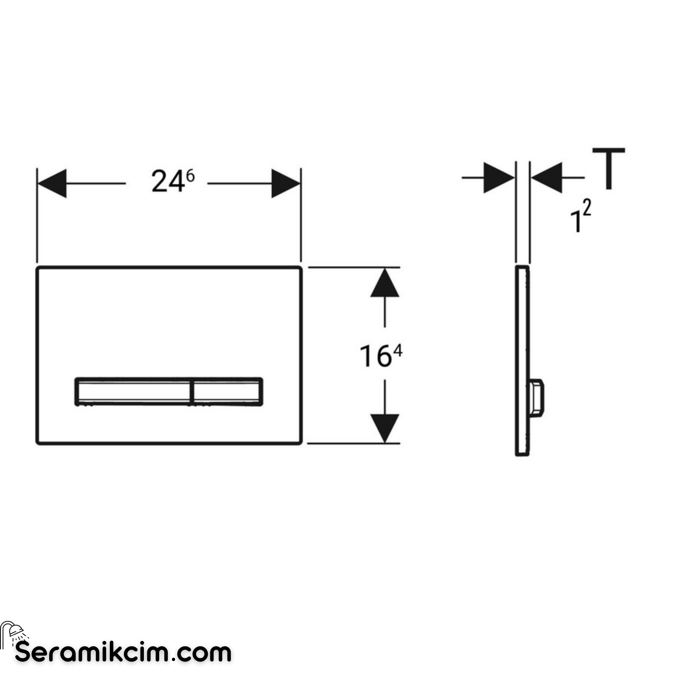 Geberit Sigma50 Kumanda Paneli Çift Basmalı Ahşap / Bronz