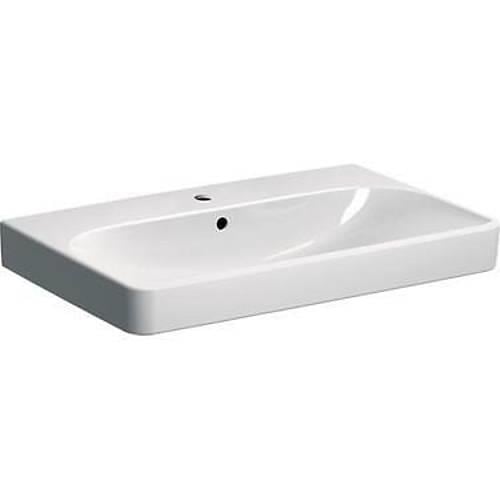 Geberit Smyle etajerli lavabo, batarya delikli, 75 cm - 500.249.01.1